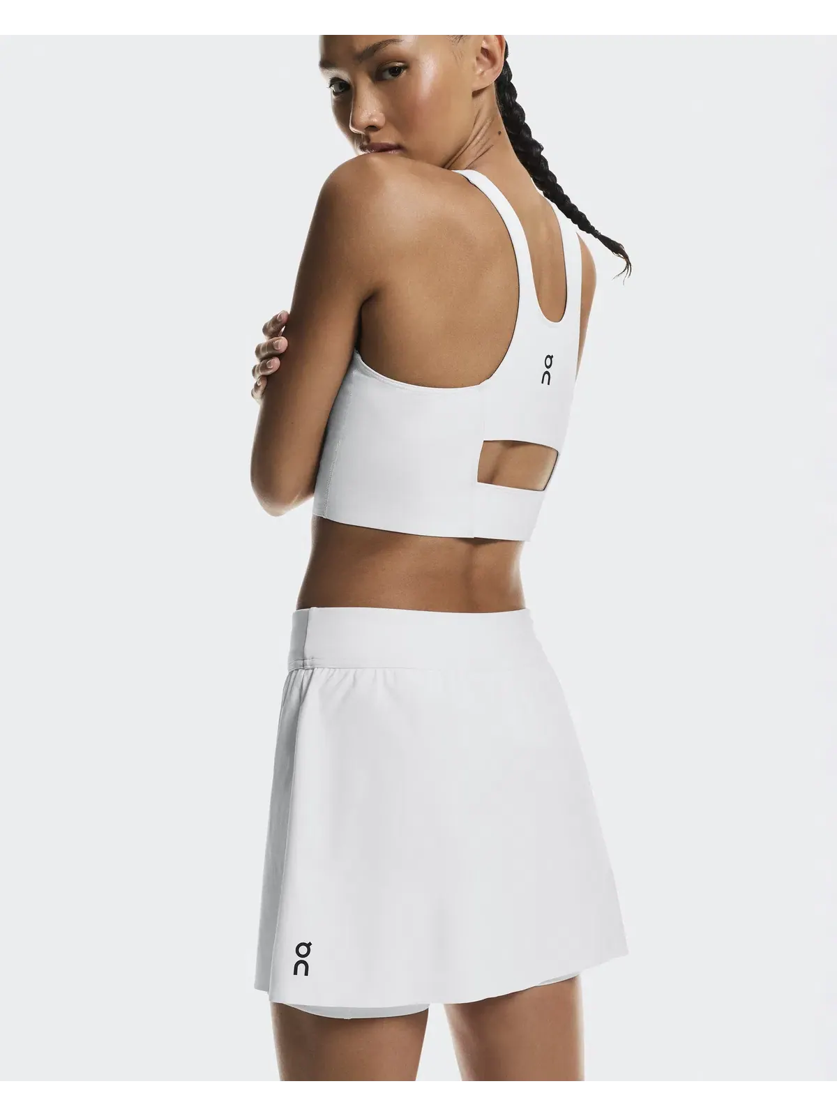 Женская теннисная юбка с боковым разрезом Court Skirt Split Edge On — изображение 7 из 10, белый/черный
