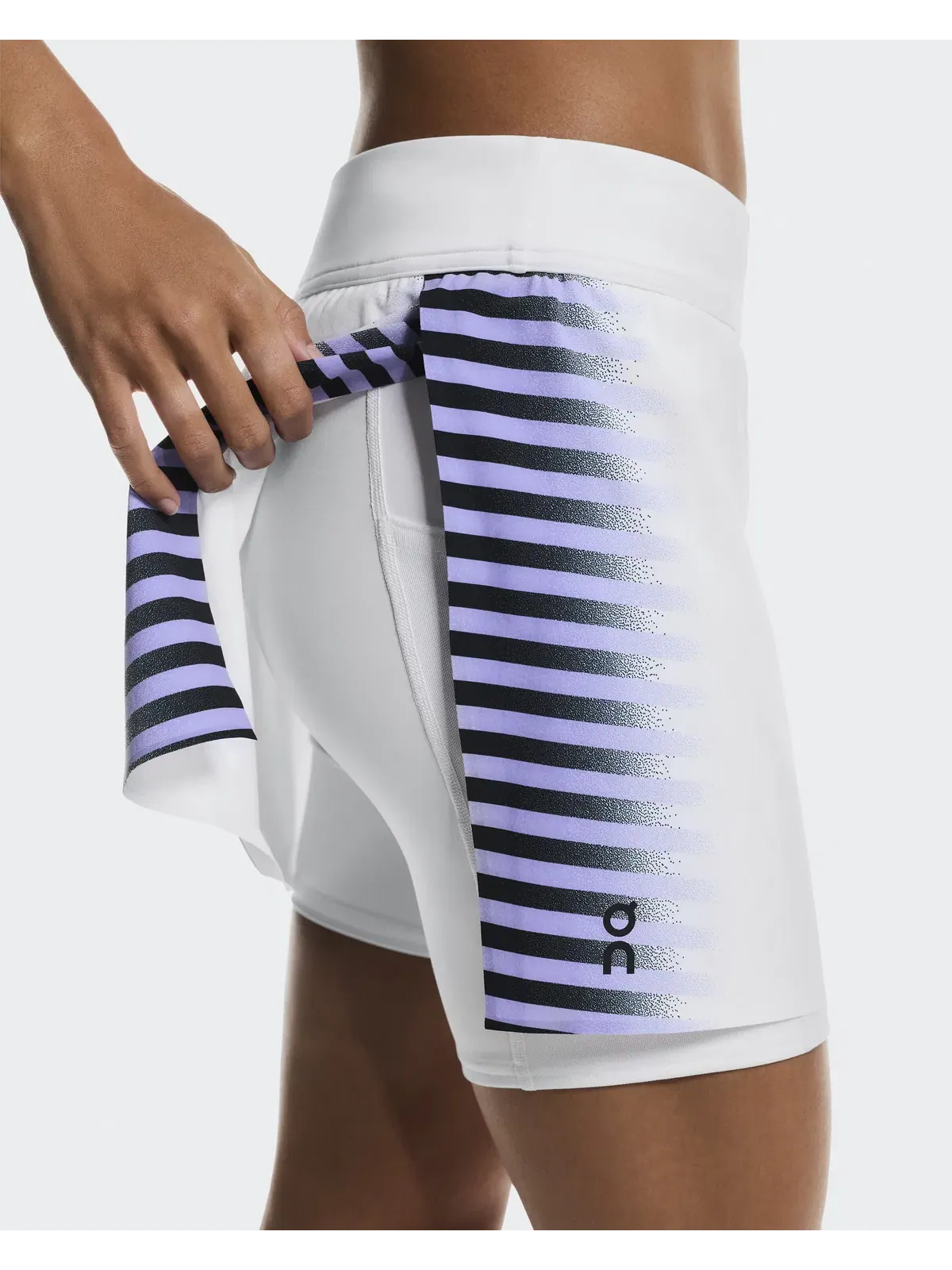Женская теннисная юбка с боковым разрезом Court Skirt Split Edge On — изображение 8 из 10, белый/черный