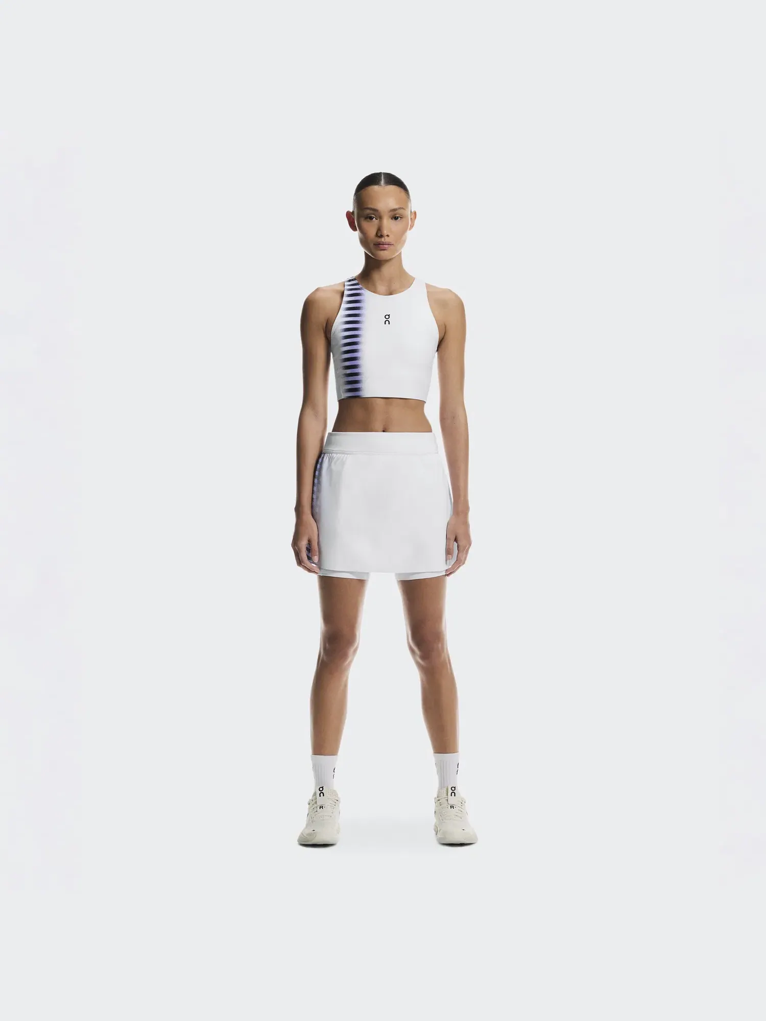 Женская теннисная юбка с боковым разрезом Court Skirt Split Edge On — изображение 9 из 10, белый/черный