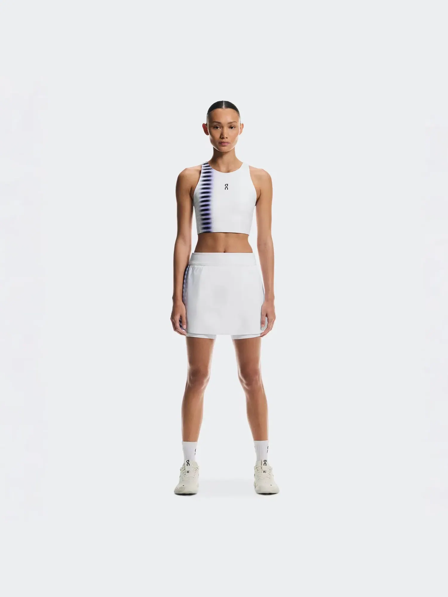 Женская теннисная юбка с боковым разрезом Court Skirt Split Edge On — изображение 10 из 10, белый/черный