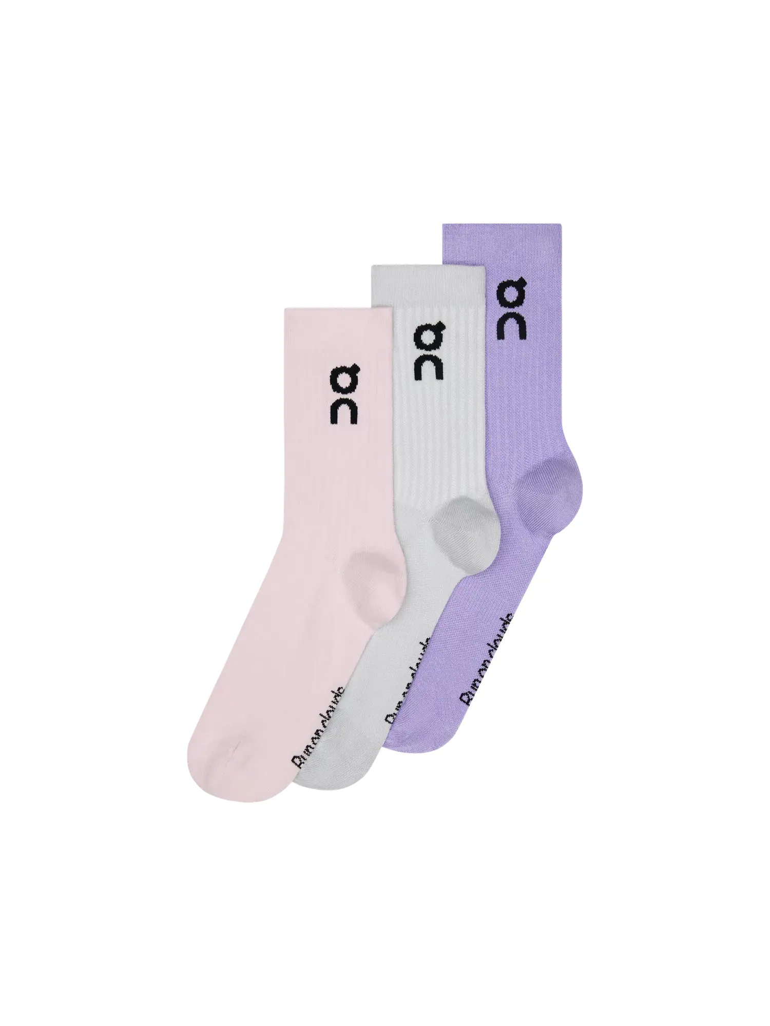Детские носки высокие с логотипом, комплект из 3 пар, Logo Sock High 3P, On, Orchid Bloom