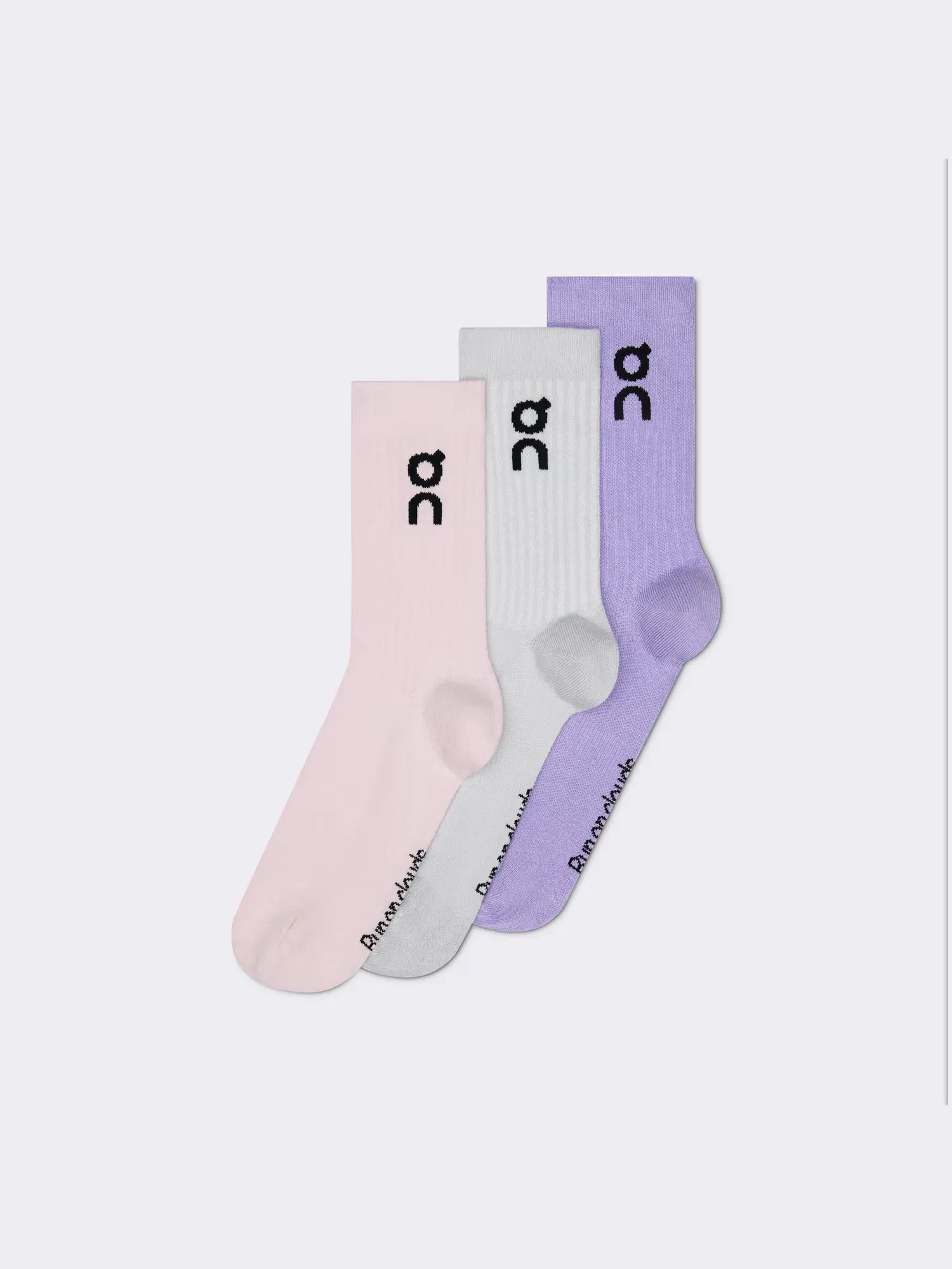 Детские носки высокие с логотипом, комплект из 3 пар, Logo Sock High 3P, On, Orchid Bloom — изображение 5 из 5