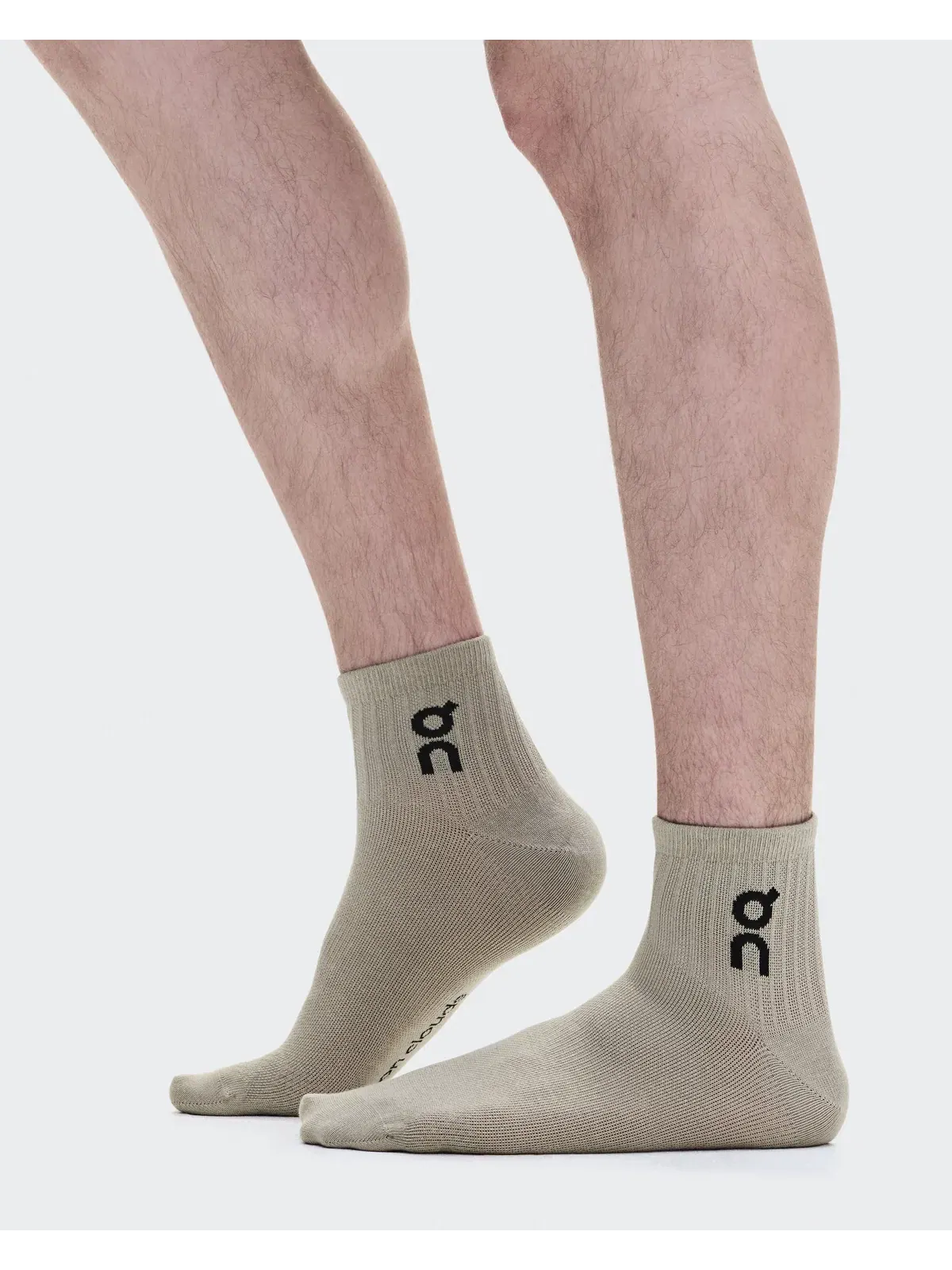 Детские носки с логотипом, комплект из трех пар, Logo Sock Mid 3P, On, Hare Brume — изображение 3 из 5, пепельно-серый