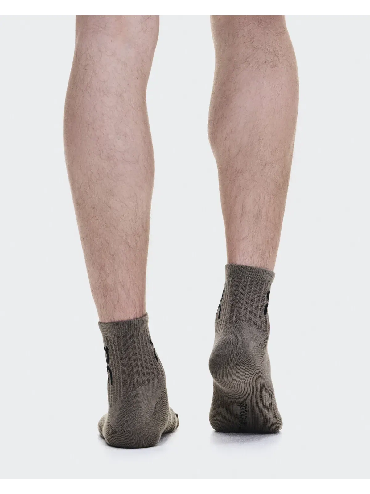 Детские носки с логотипом, комплект из трех пар, Logo Sock Mid 3P, On, Hare Brume — изображение 4 из 5, пепельно-серый