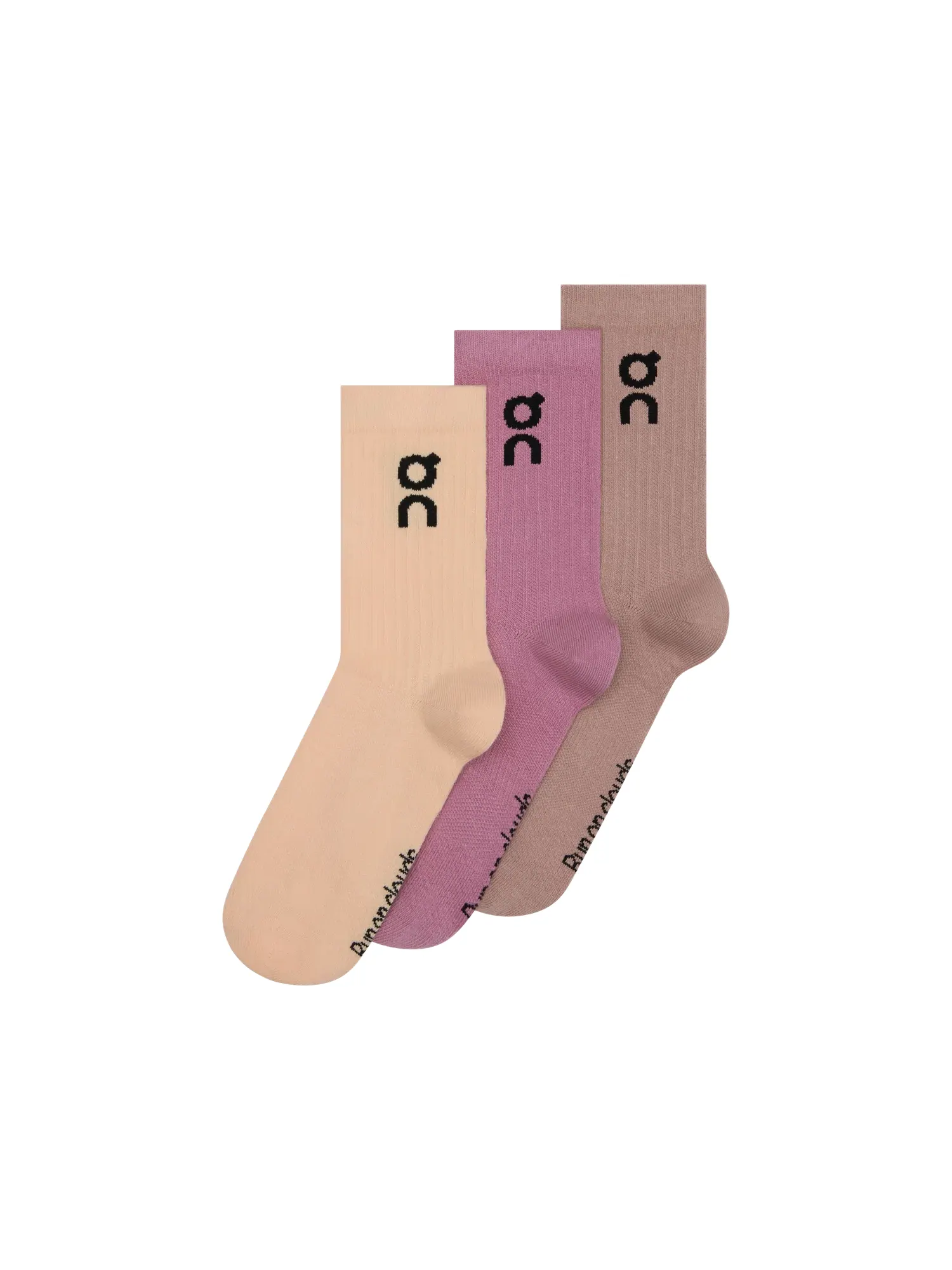 Детские высокие носки с логотипом, комплект из 3 пар Logo Sock High On, Sherbet/Rhodonite