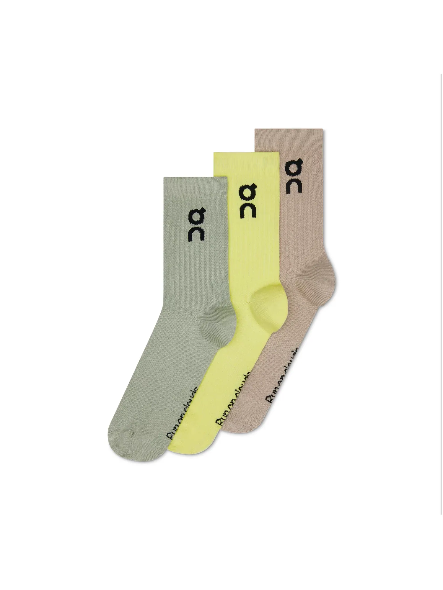 Детские носки высокие с логотипом комплект из 3 пар Logo Sock High On, Lemonade/Tin