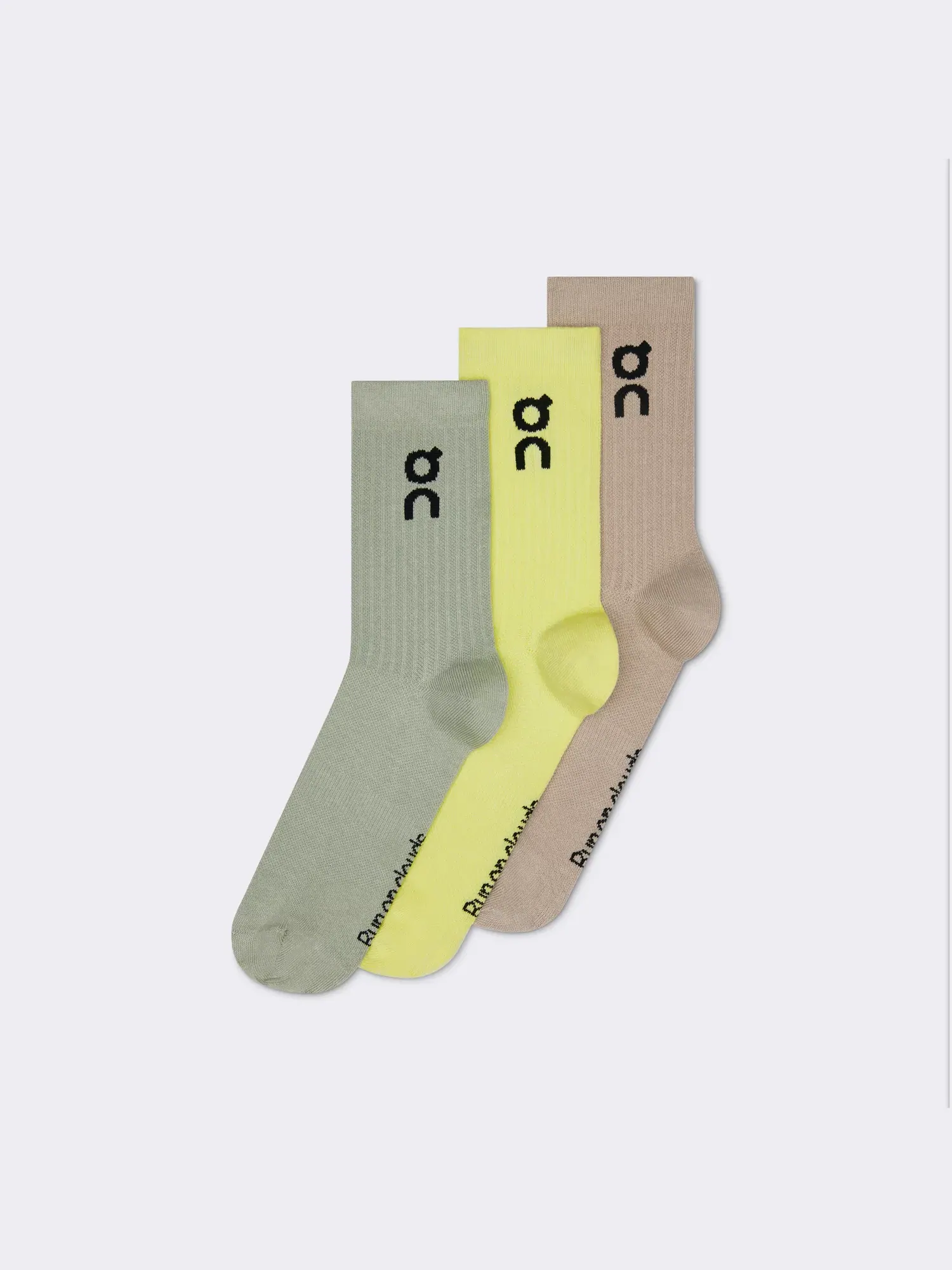 Детские носки высокие с логотипом комплект из 3 пар Logo Sock High On, Lemonade/Tin — изображение 5 из 5, лимонный