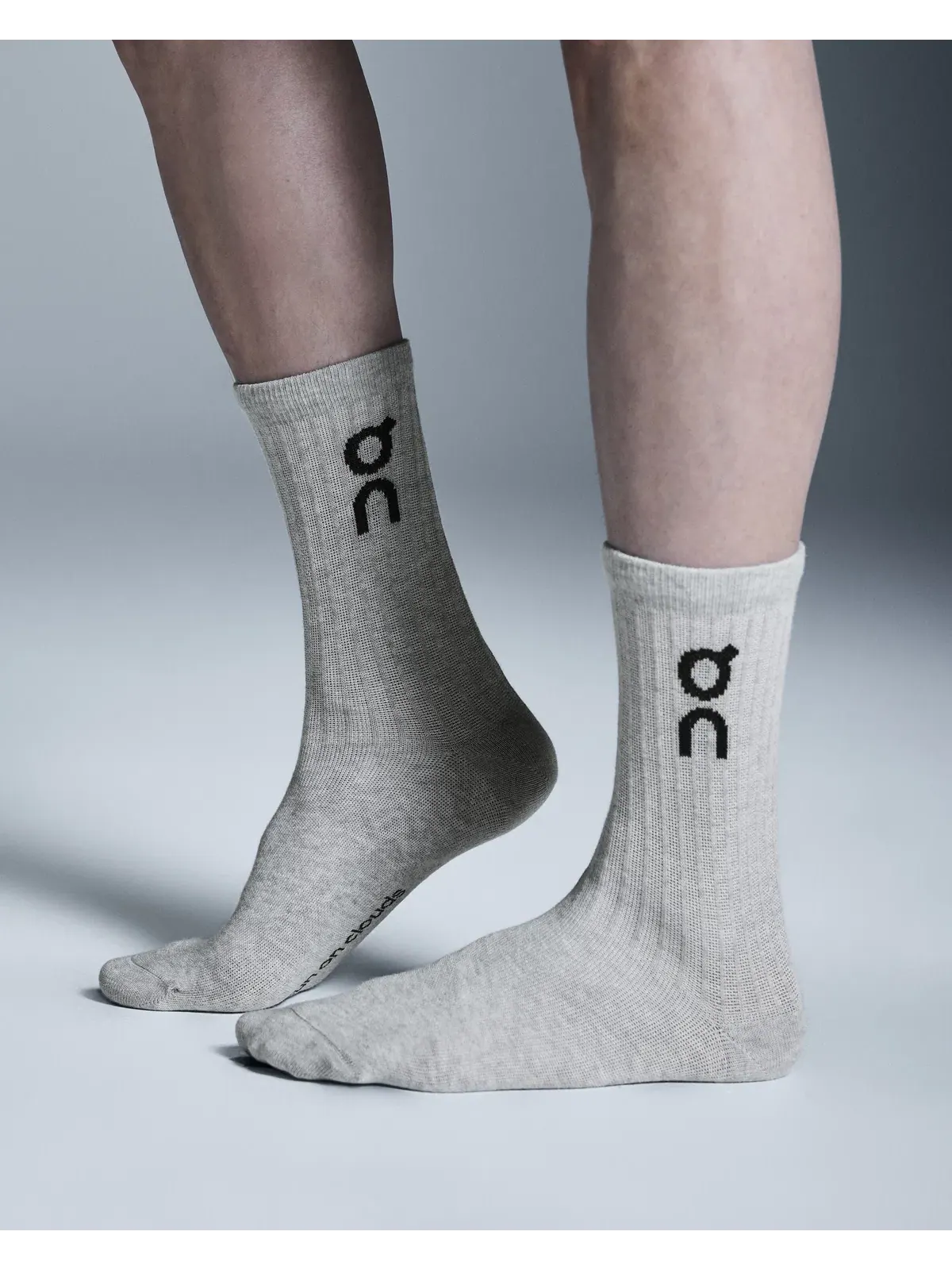 Детские носки высокие с логотипом, комплект из 3 пар, Logo Sock High 3P, On — изображение 3 из 5, серый