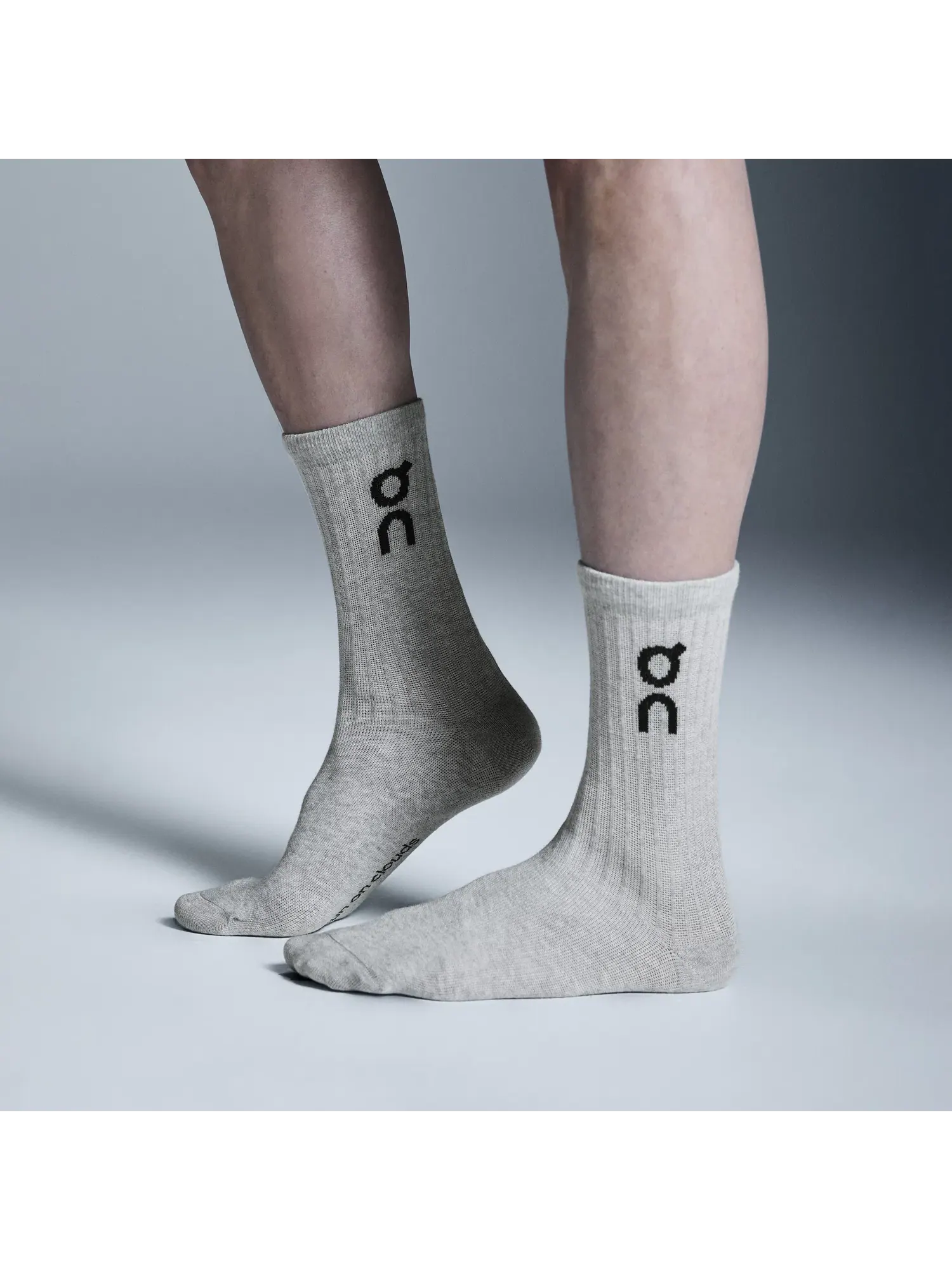 Детские носки высокие с логотипом, комплект из 3 пар, Logo Sock High 3P, On — изображение 5 из 5, серый