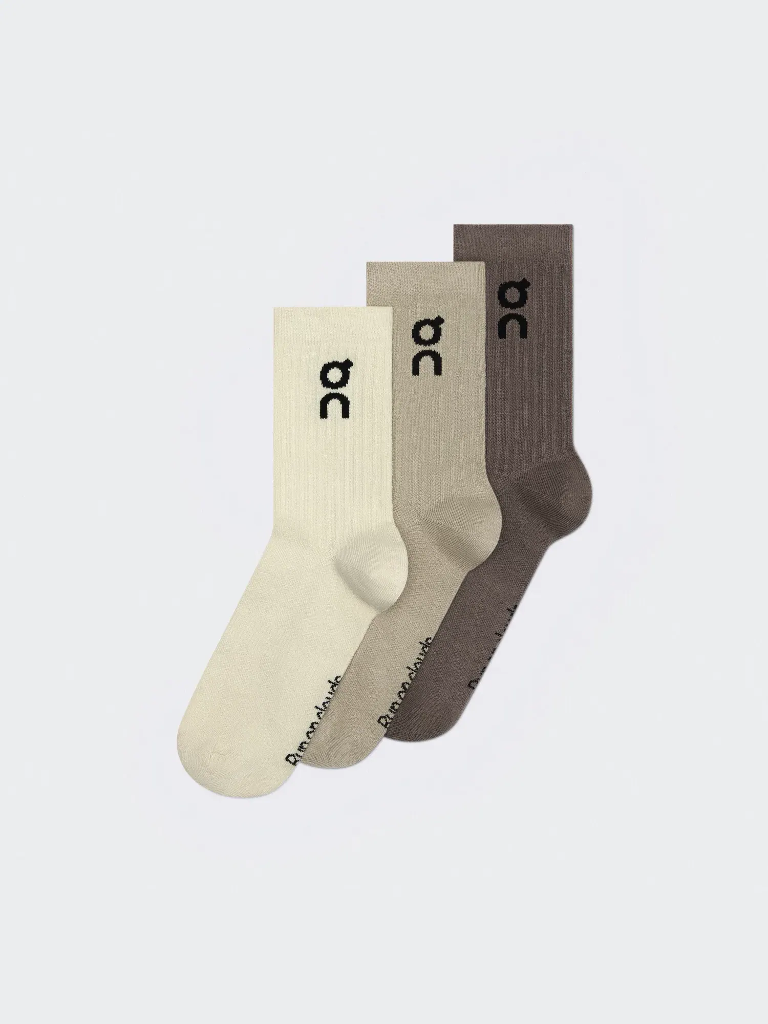 Детские носки с логотипом, набор из 3 пар, Logo Sock High, On, Hare Brume — изображение 5 из 5, пепельно-серый
