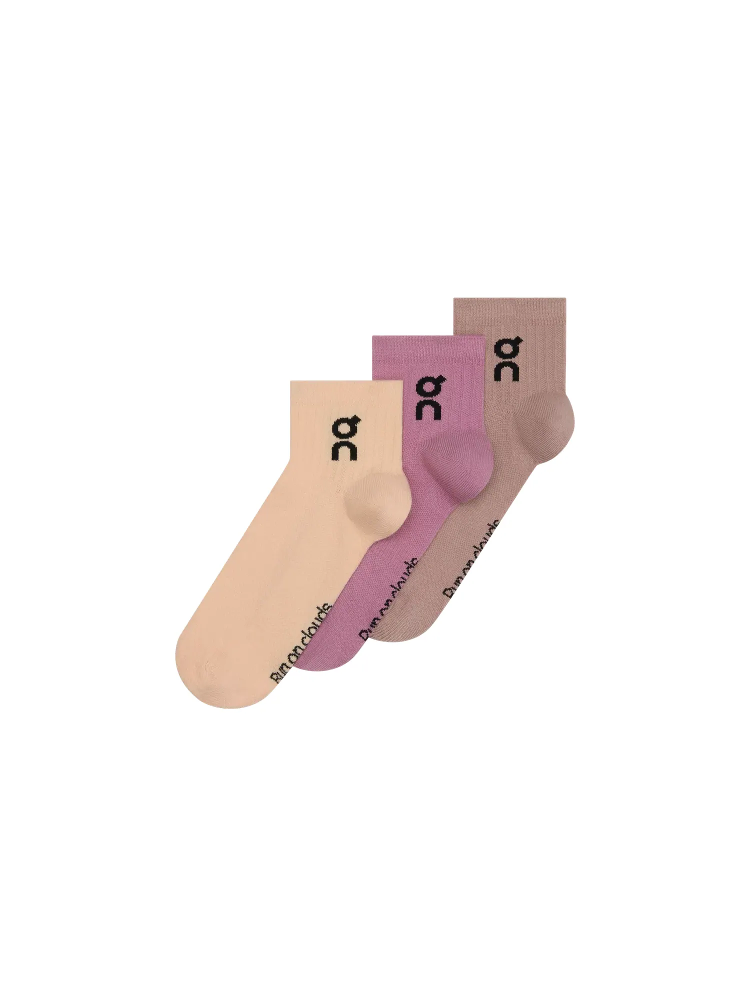 Детские носки комплект из 3 пар с логотипом Logo Sock Mid On, Sherbet Rhodonite