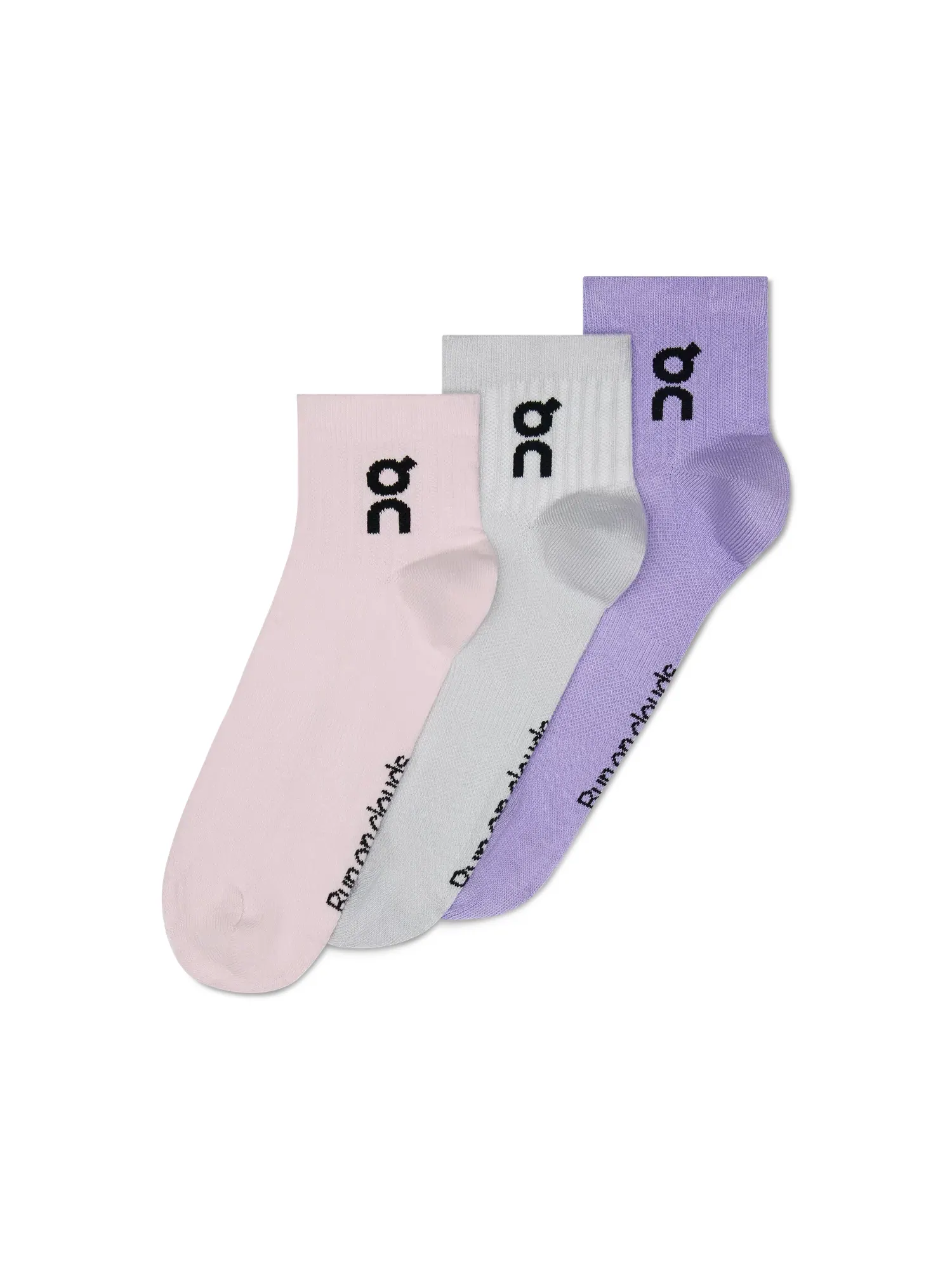 Детские носки с логотипом, комплект из трех пар, Logo Sock Mid, On, Orchid/Bloom