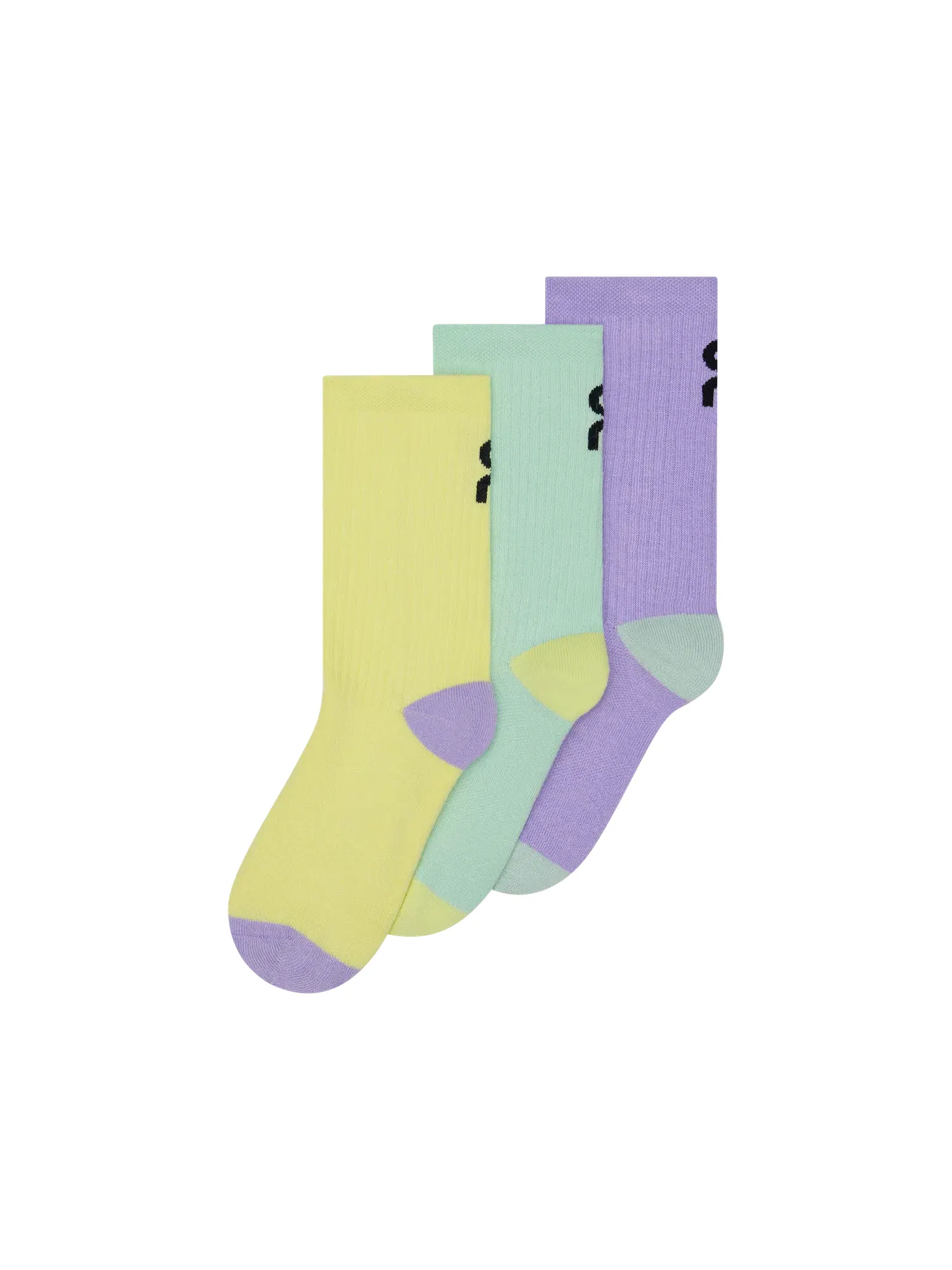 Детские высокие носки с логотипом, комплект из трех пар, Logo Sock High 3P, On, Bloom/Creek