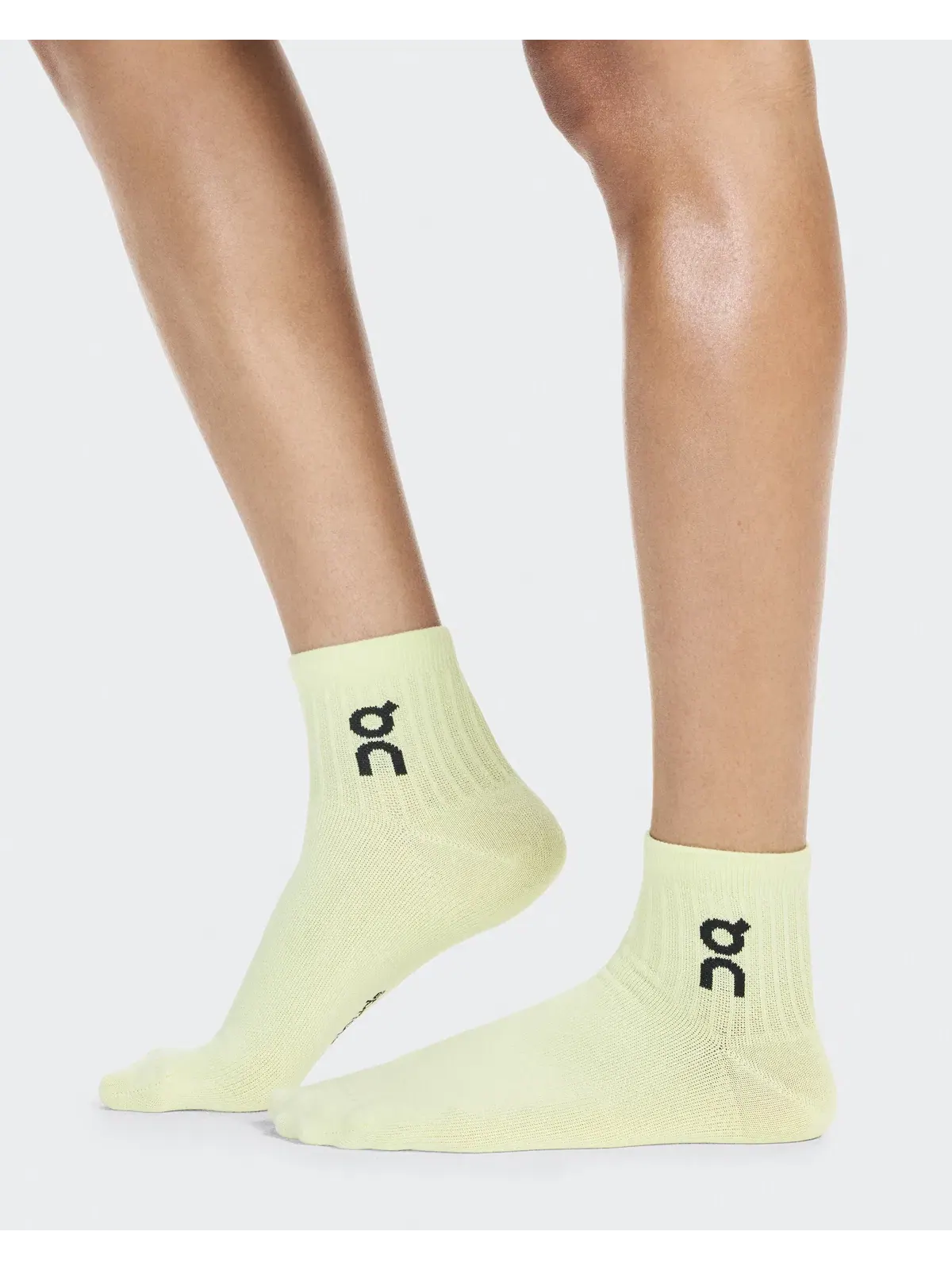 Детские носки с логотипом, набор из 3 пар, Logo Sock Mid 3P, On, Lemonade/Tin — изображение 3 из 5, лимонный
