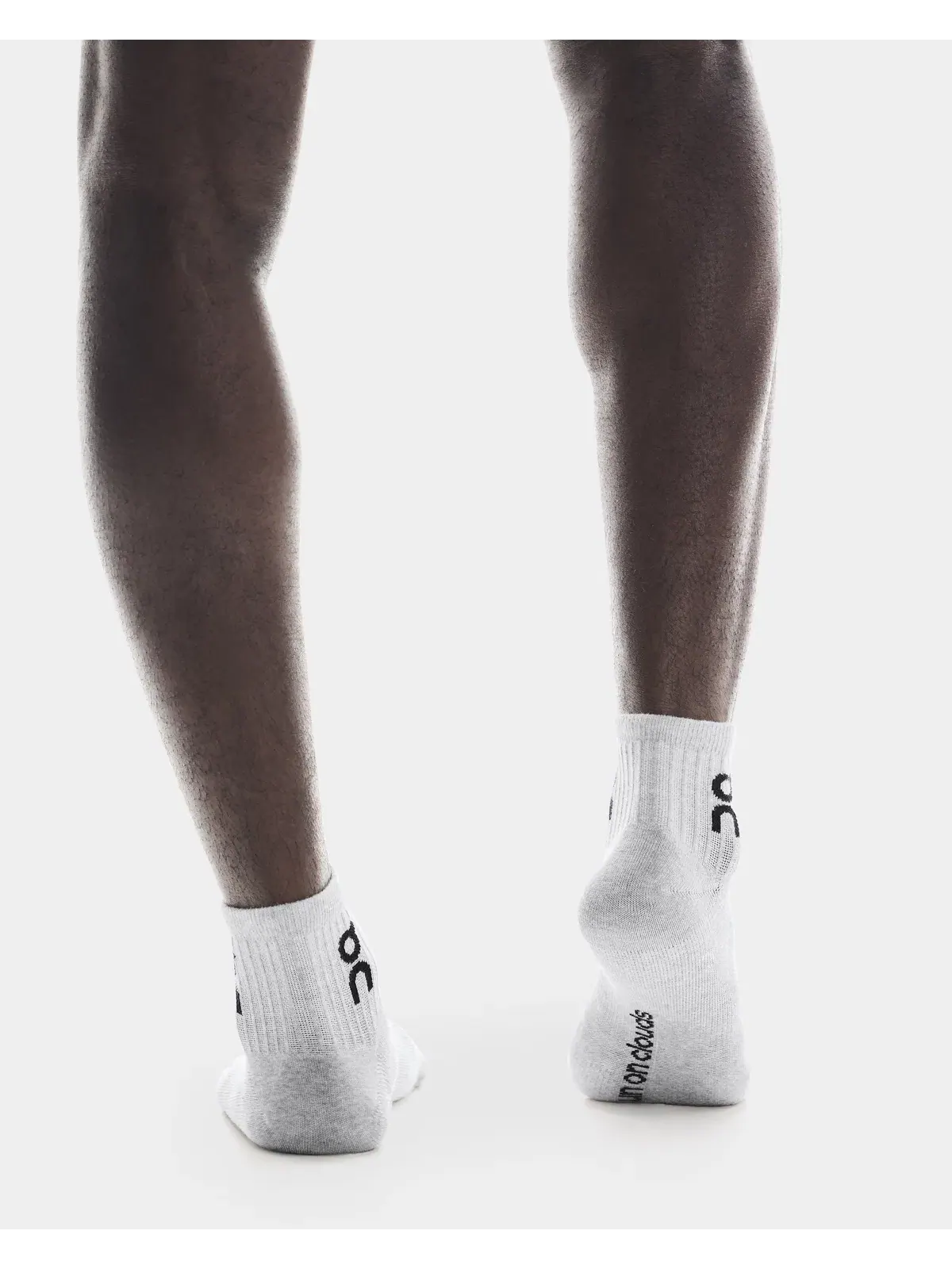 Детские носки с логотипом, набор из 3 пар, Logo Sock Mid, On — изображение 4 из 5, серый