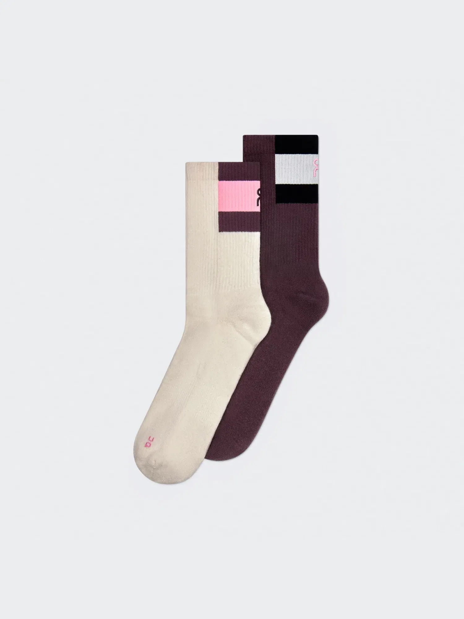 Детские высокие носки с полосатой вставкой Courtside Sock High 2P On — изображение 5 из 5, слоновая кость