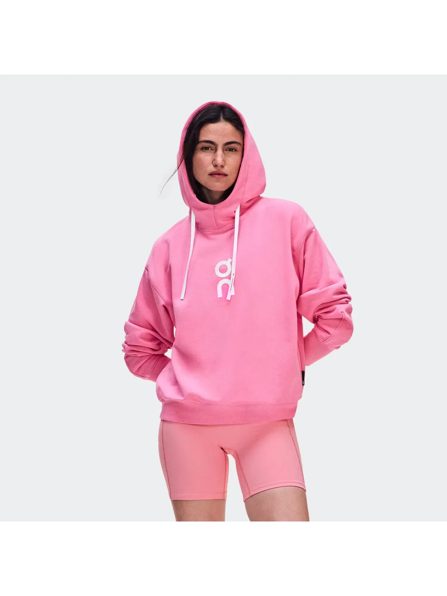 Женское худи свободного кроя с капюшоном Club Hoodie On — изображение 11 из 11, розовый бубльгум