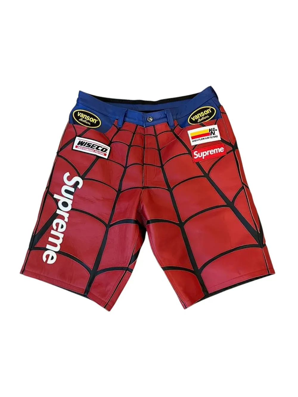 Шорты Supreme Vanson Leathers Spider-Man — изображение 1 из 2, красный
