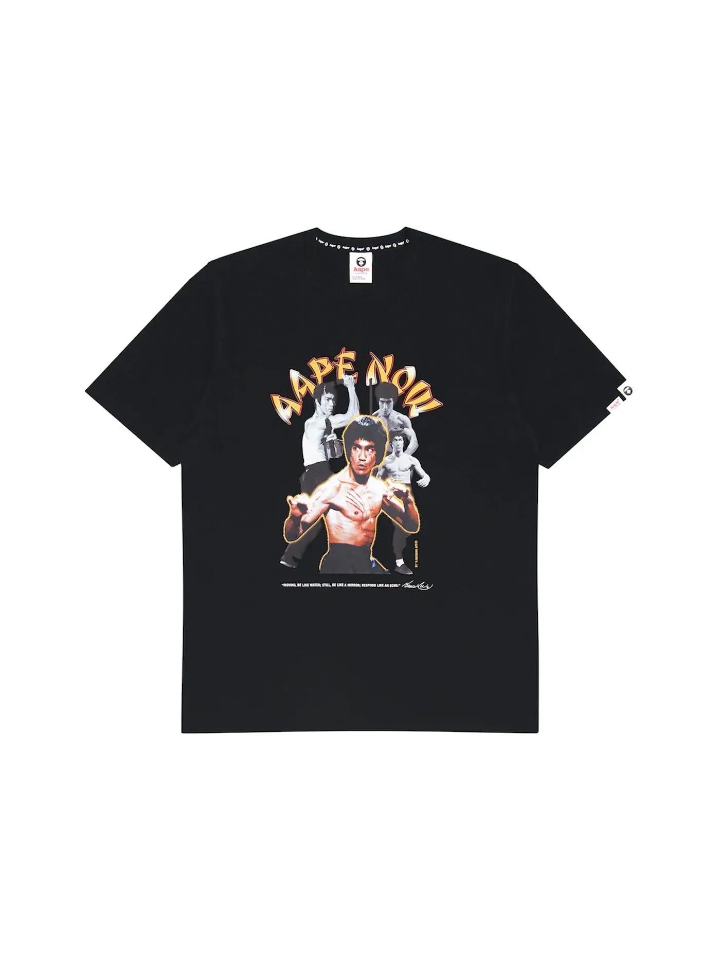 Мужская футболка с принтом BAPE x Bruce Lee #1 Tee BAPE — изображение 1 из 2, черный