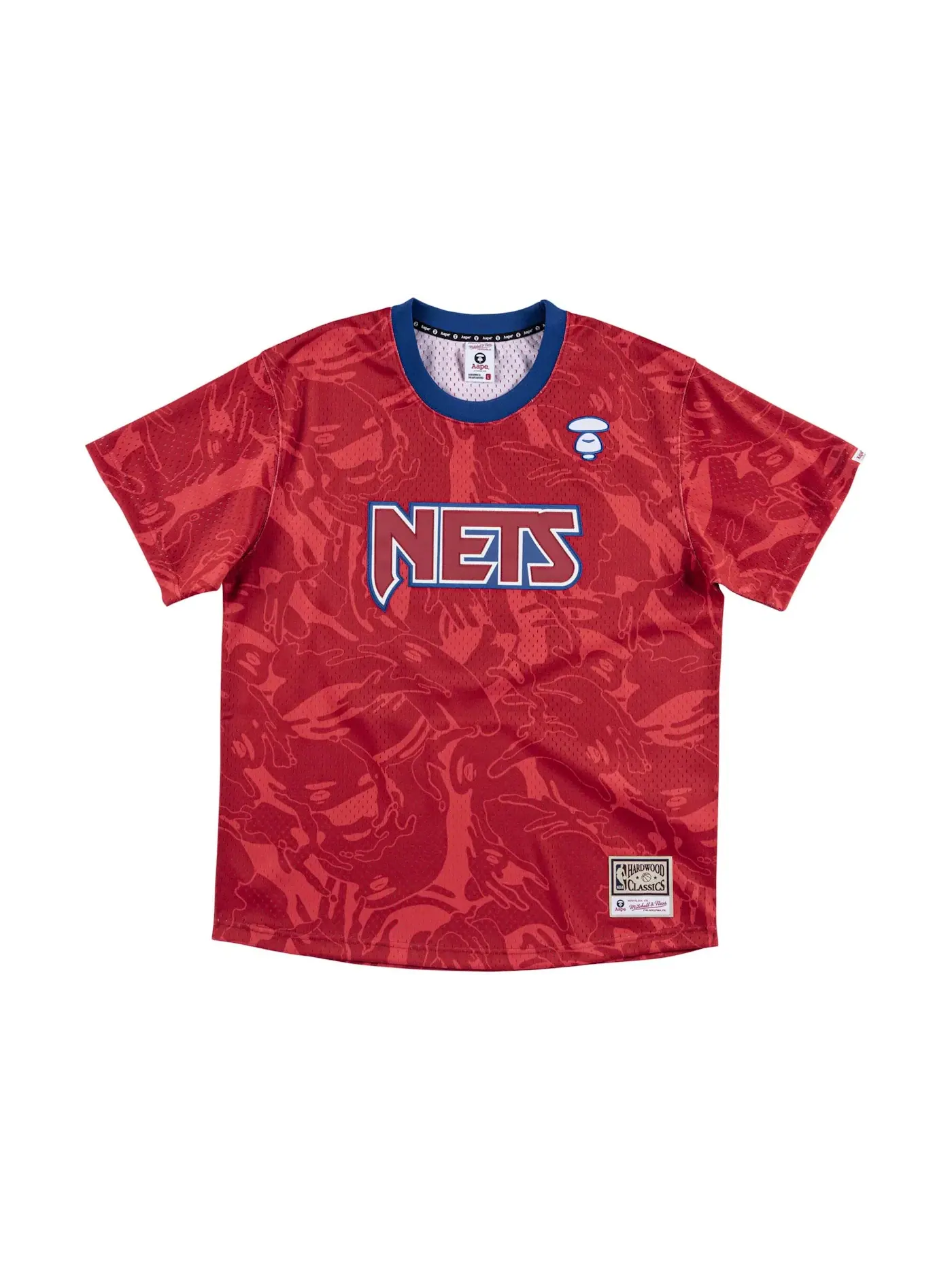 Мужская джерси Aape x Mitchell & Ness New Jersey Nets BP Jersey BAPE — изображение 1 из 2, красный