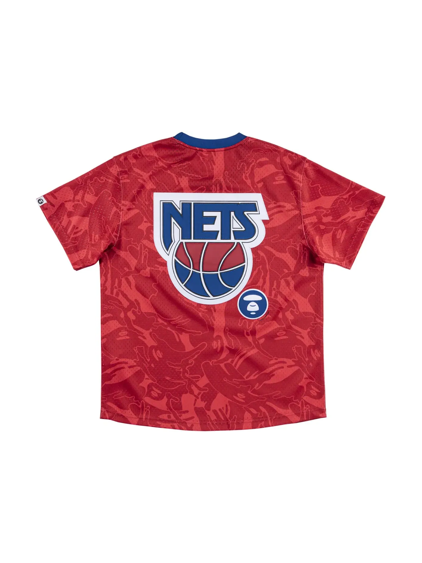 Мужская джерси Aape x Mitchell & Ness New Jersey Nets BP Jersey BAPE — изображение 2 из 2, красный