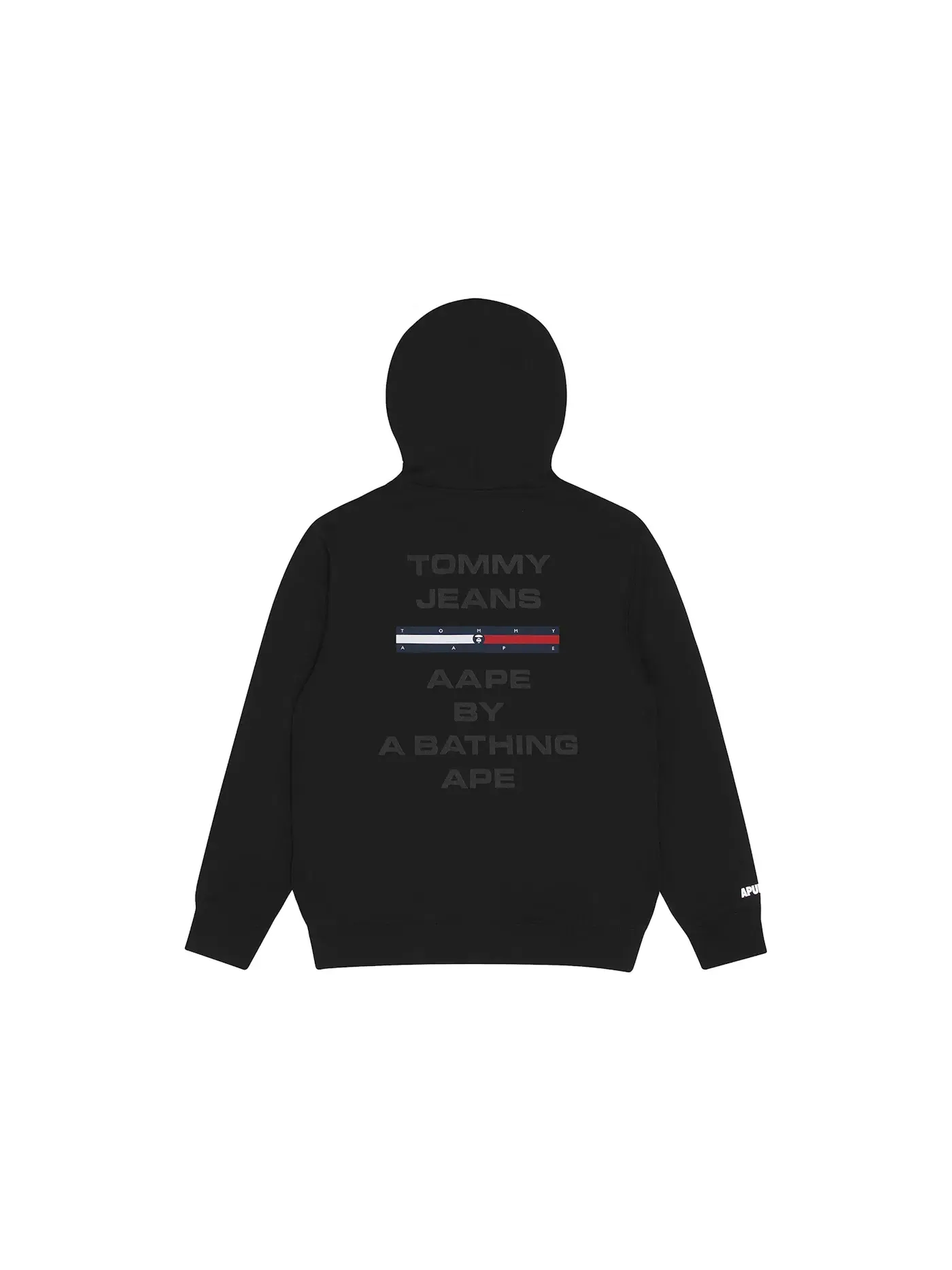 Мужская худи с принтом BAPE x Tommy Logo Hoodie BAPE — изображение 2 из 2, черный