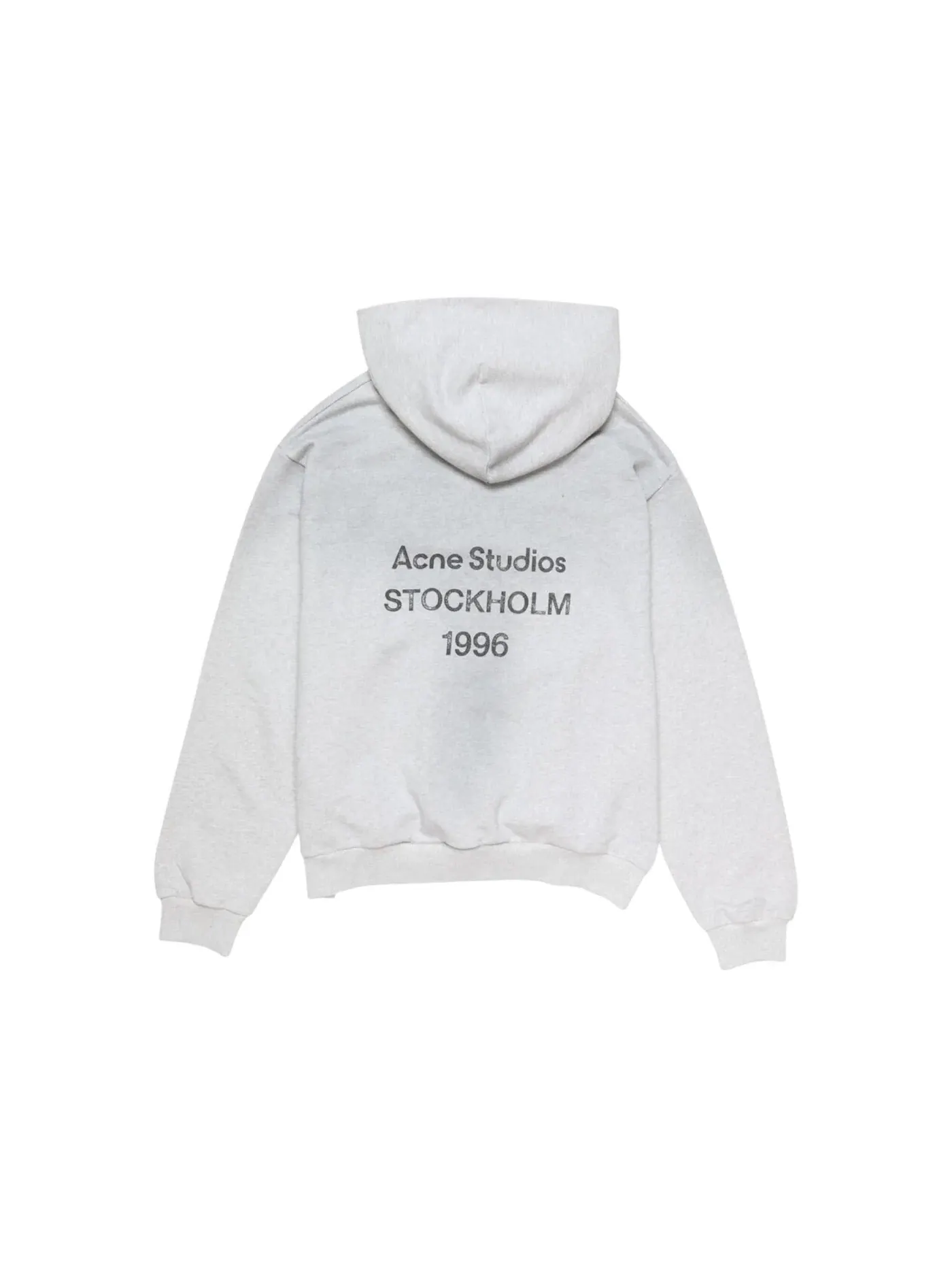 Женский худи с принтом Acne Studios 1996 Back Logo Hoodie — изображение 2 из 2, серый