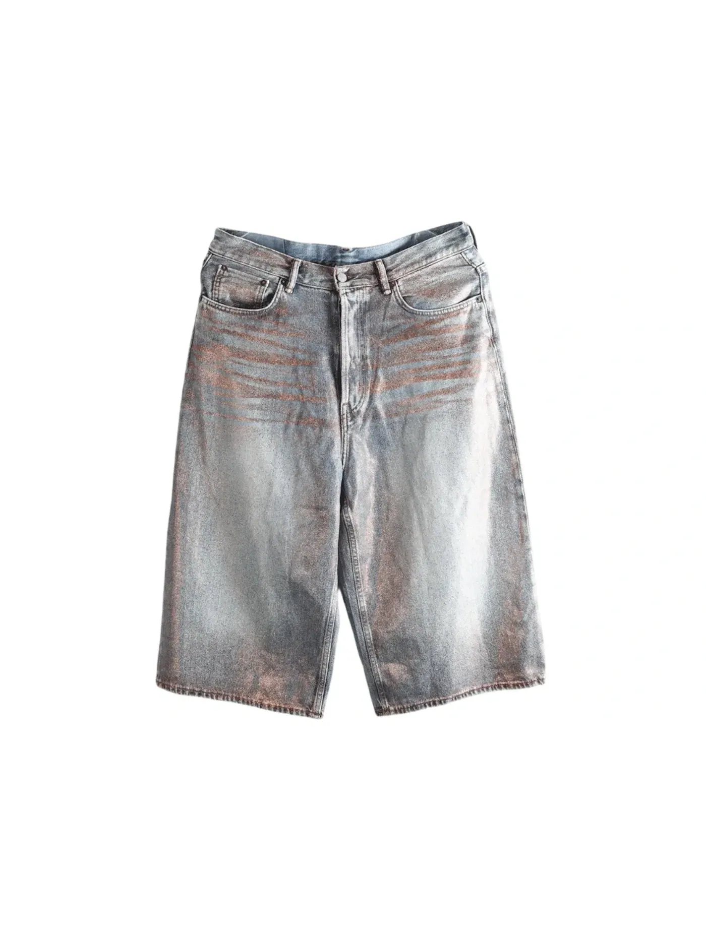 Мужские шорты Core Wide Leg Denim Shorts Acne Studios — изображение 1 из 1, розовый светлый синий