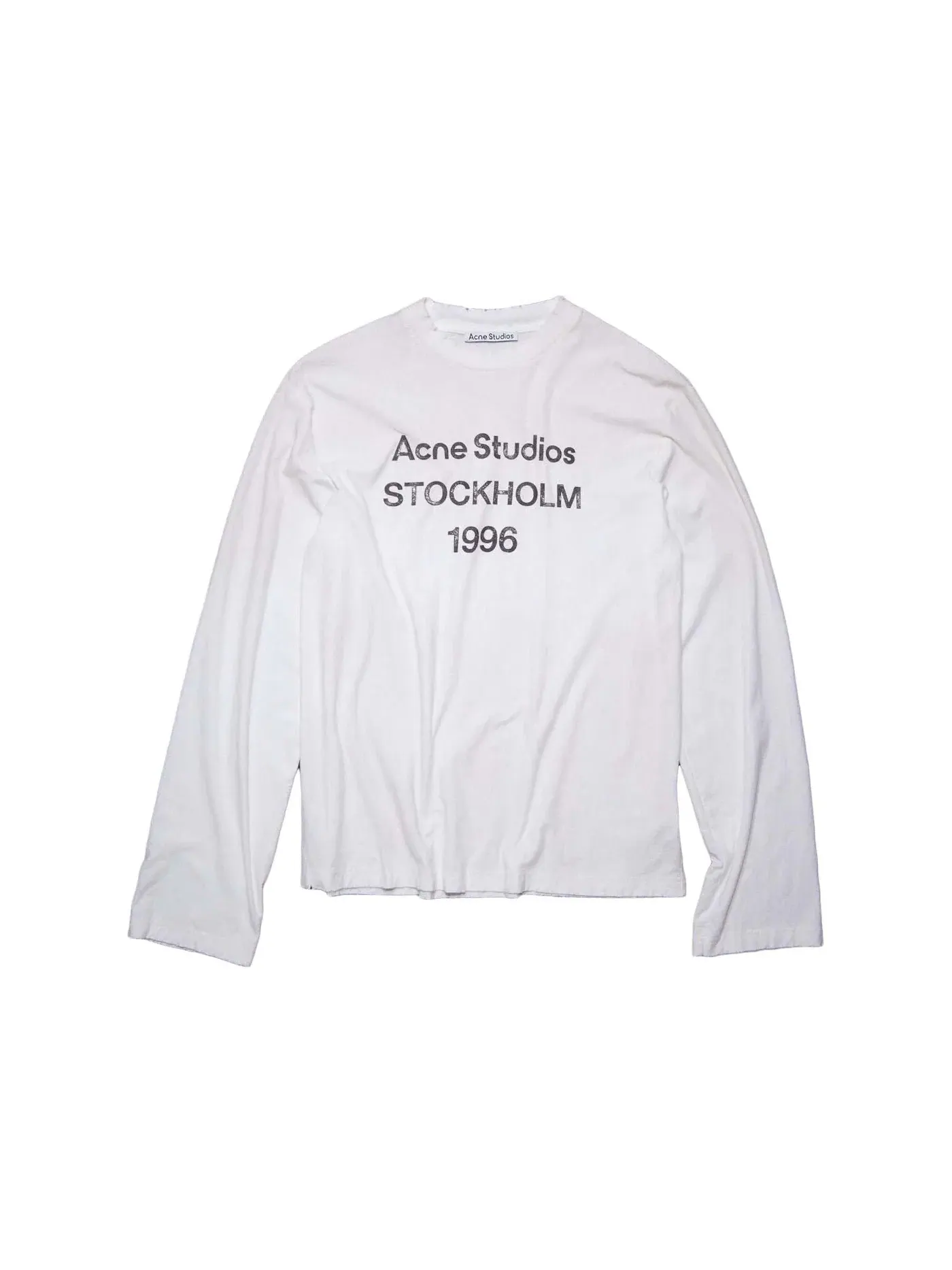 Футболка с длинным рукавом Tee Acne Studios — изображение 1 из 1, белый
