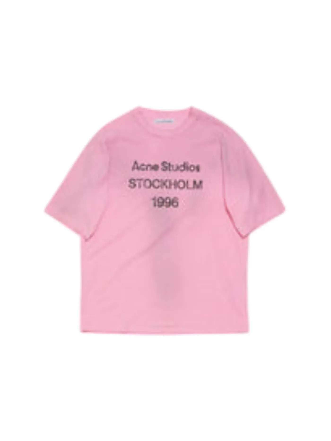 Футболка свободного кроя Logo Relaxed Fit Acne Studios — изображение 1 из 1, розовый
