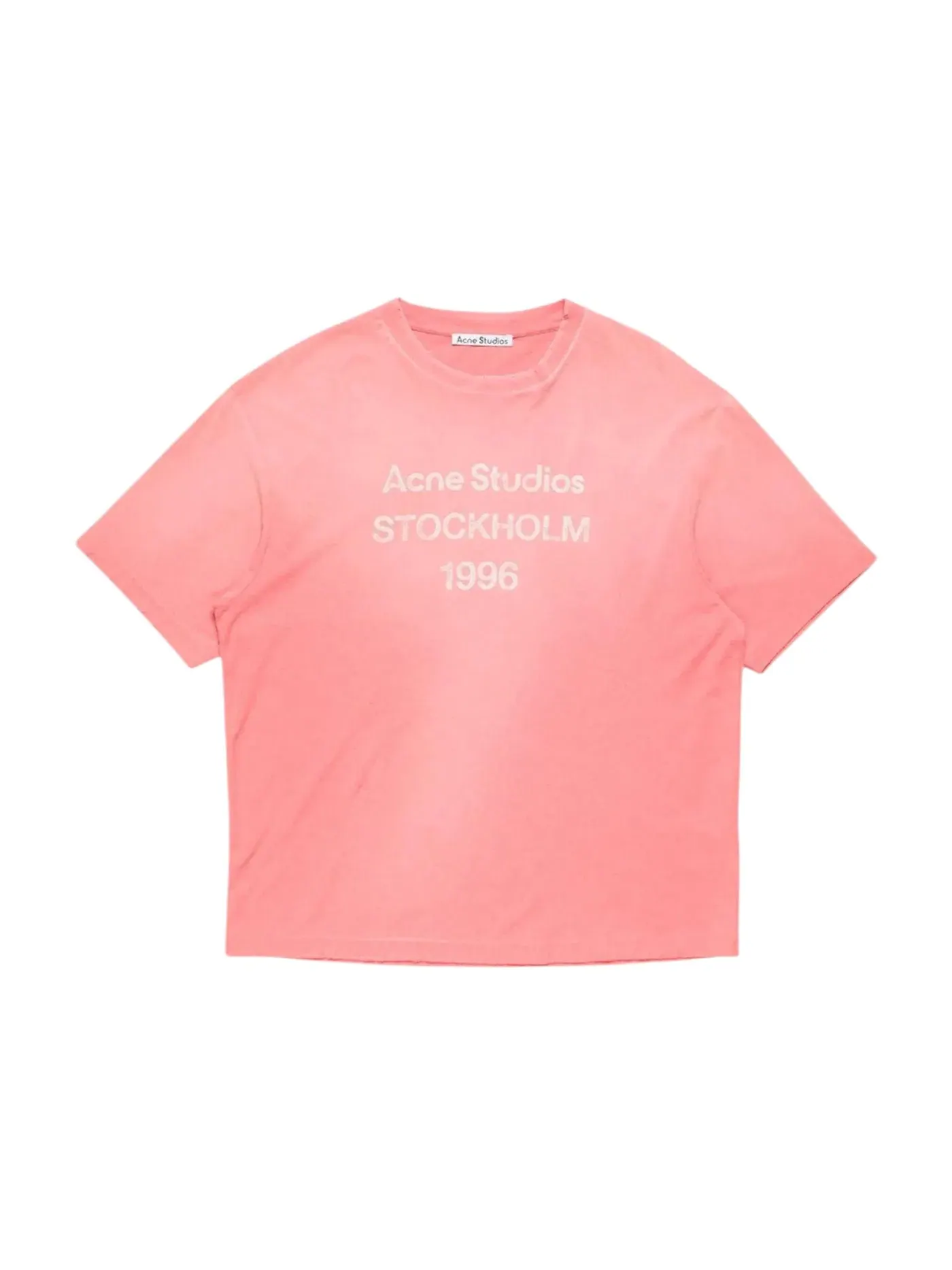 Мужская футболка с принтом Acne Studios T-Shirt — изображение 1 из 1, розовый