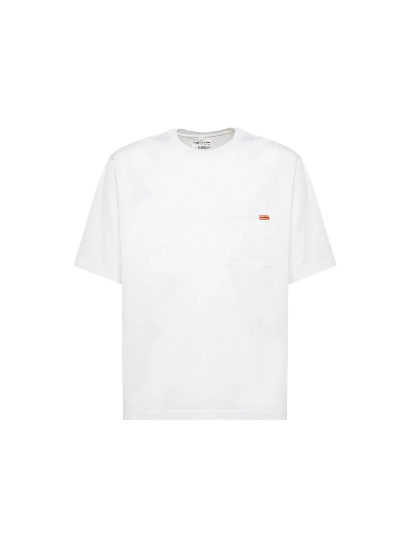 Мужская футболка с логотипом Acne Studios T-Shirt — изображение 1 из 3, белый
