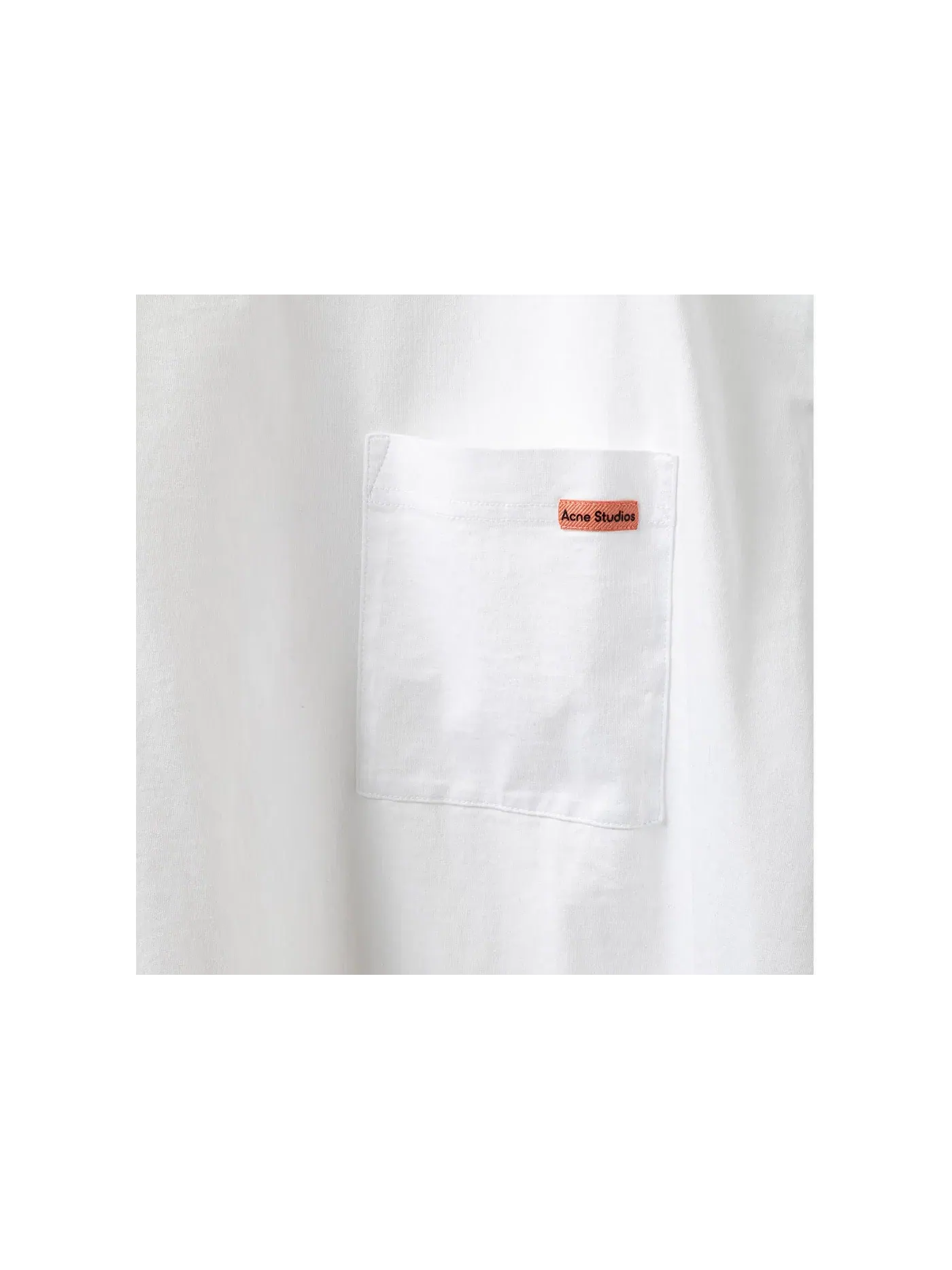 Мужская футболка с логотипом Acne Studios T-Shirt — изображение 2 из 3, белый