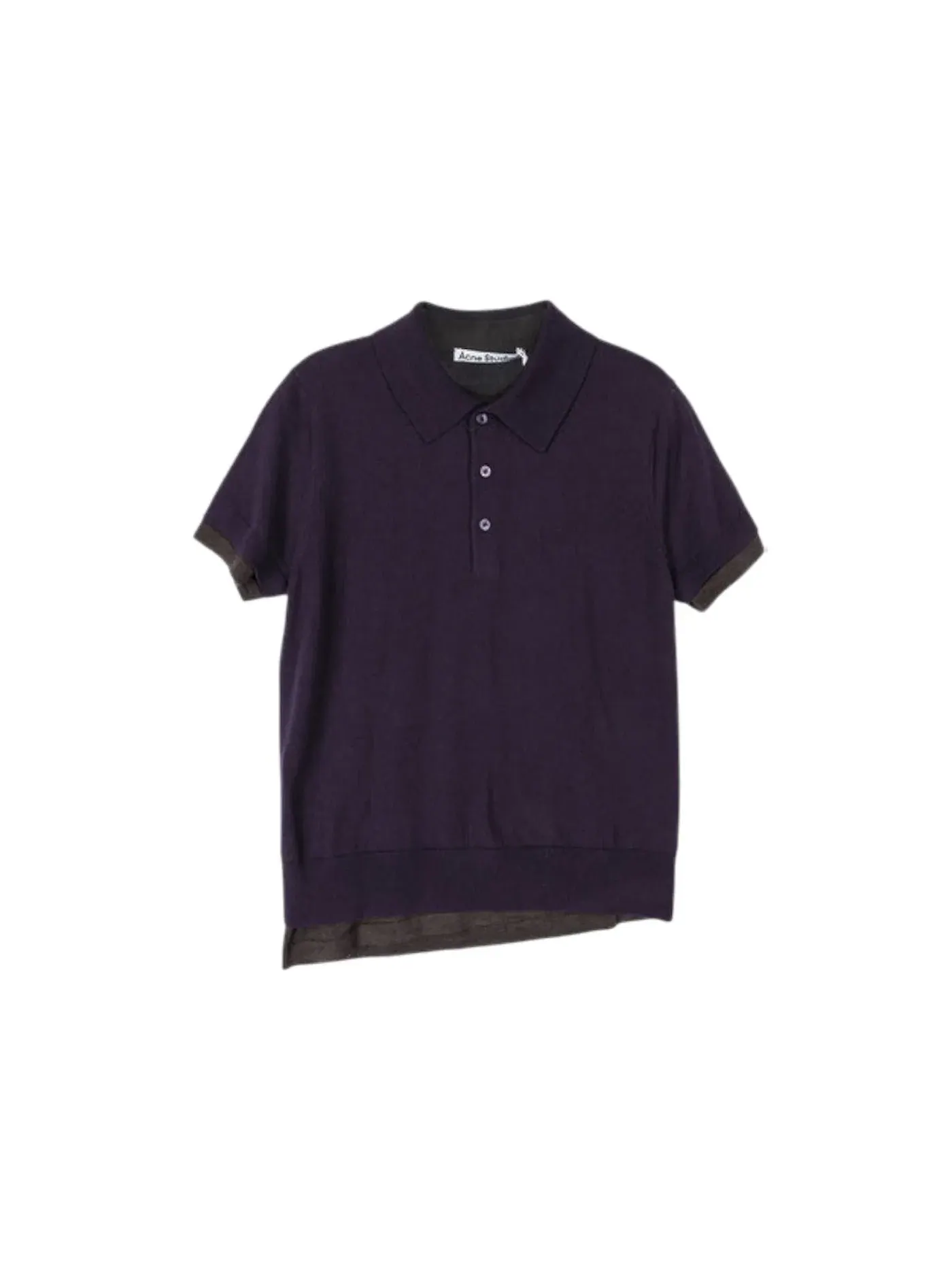 Женская рубашка поло трикотажная Shirt Acne Studios — изображение 1 из 1, фиолетовый коричневый