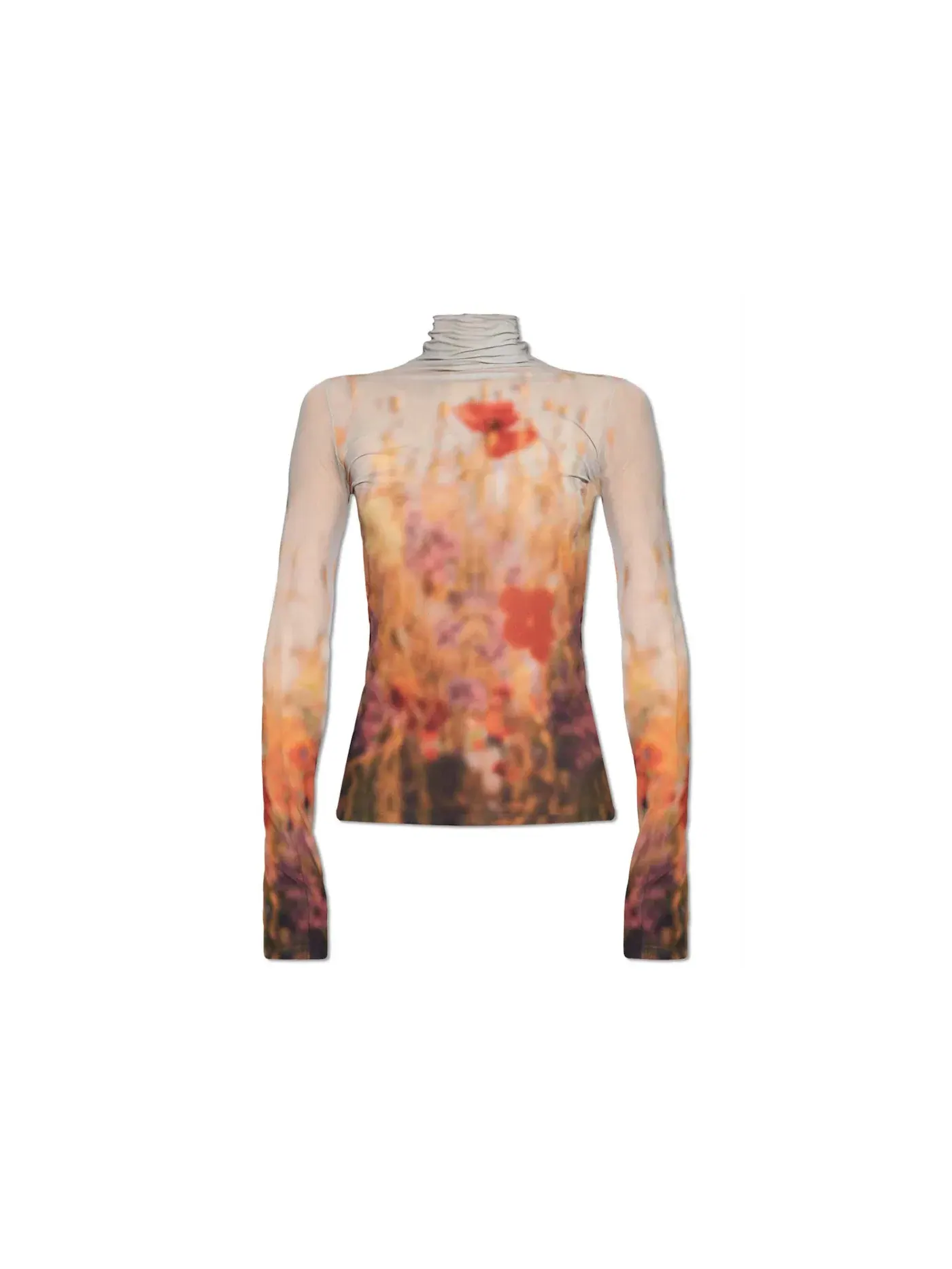 Женская футболка с принтом Acne Studios Printed Seamless AM4 Top — изображение 1 из 1, серый мульти