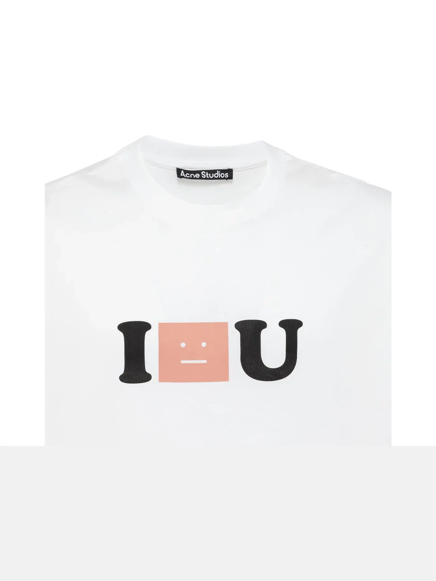 Мужская футболка с принтом Acne Studios T-Shirt — изображение 2 из 3, белый