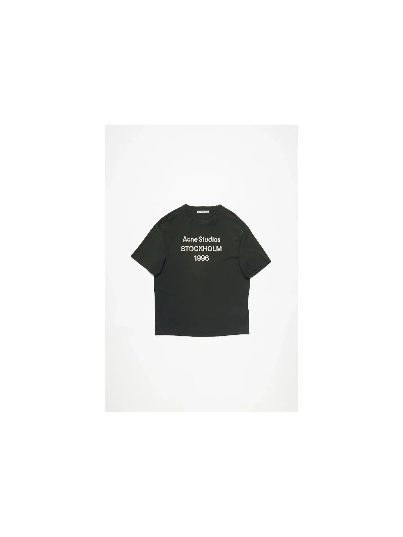 Женская футболка свободного кроя с принтом Acne Studios — изображение 1 из 1, черный