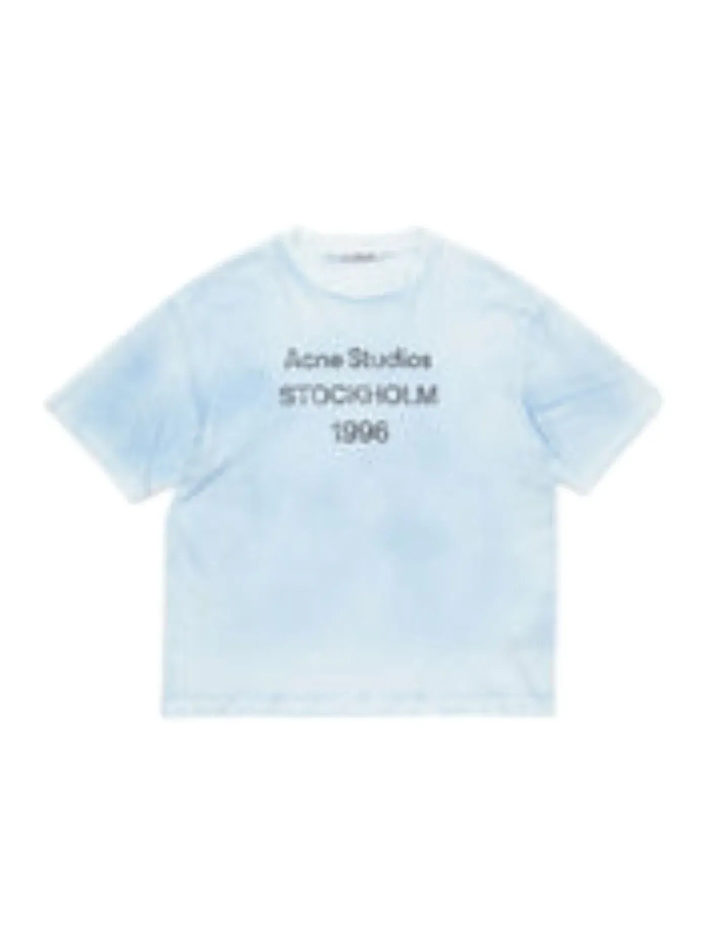 Футболка свободного кроя с принтом Acne Studios — изображение 1 из 1, светлый серый