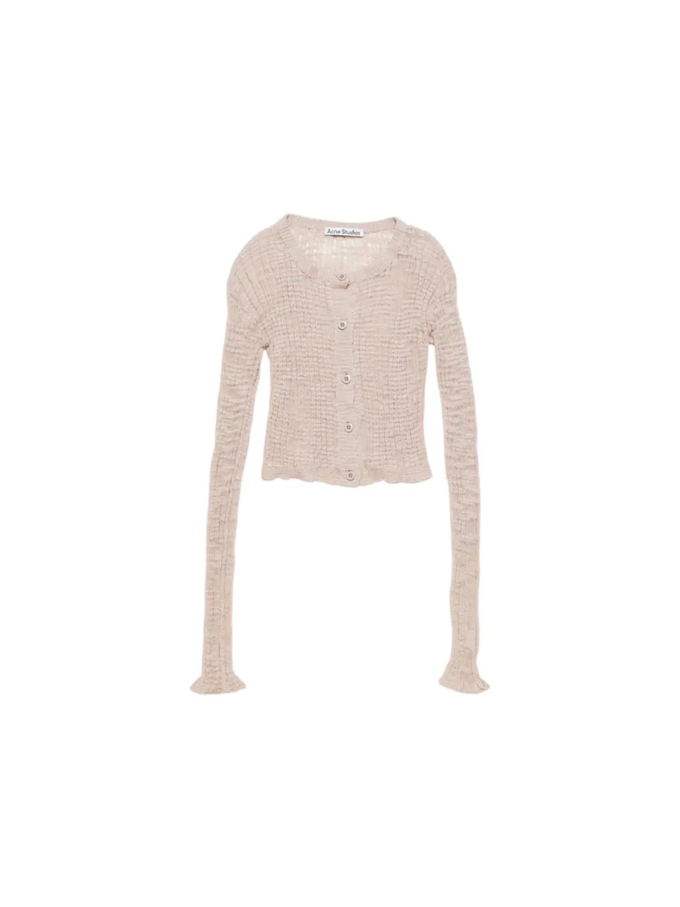 Женский кардиган с широкой резинкой Cardigan Acne Studios — изображение 1 из 1, розовый