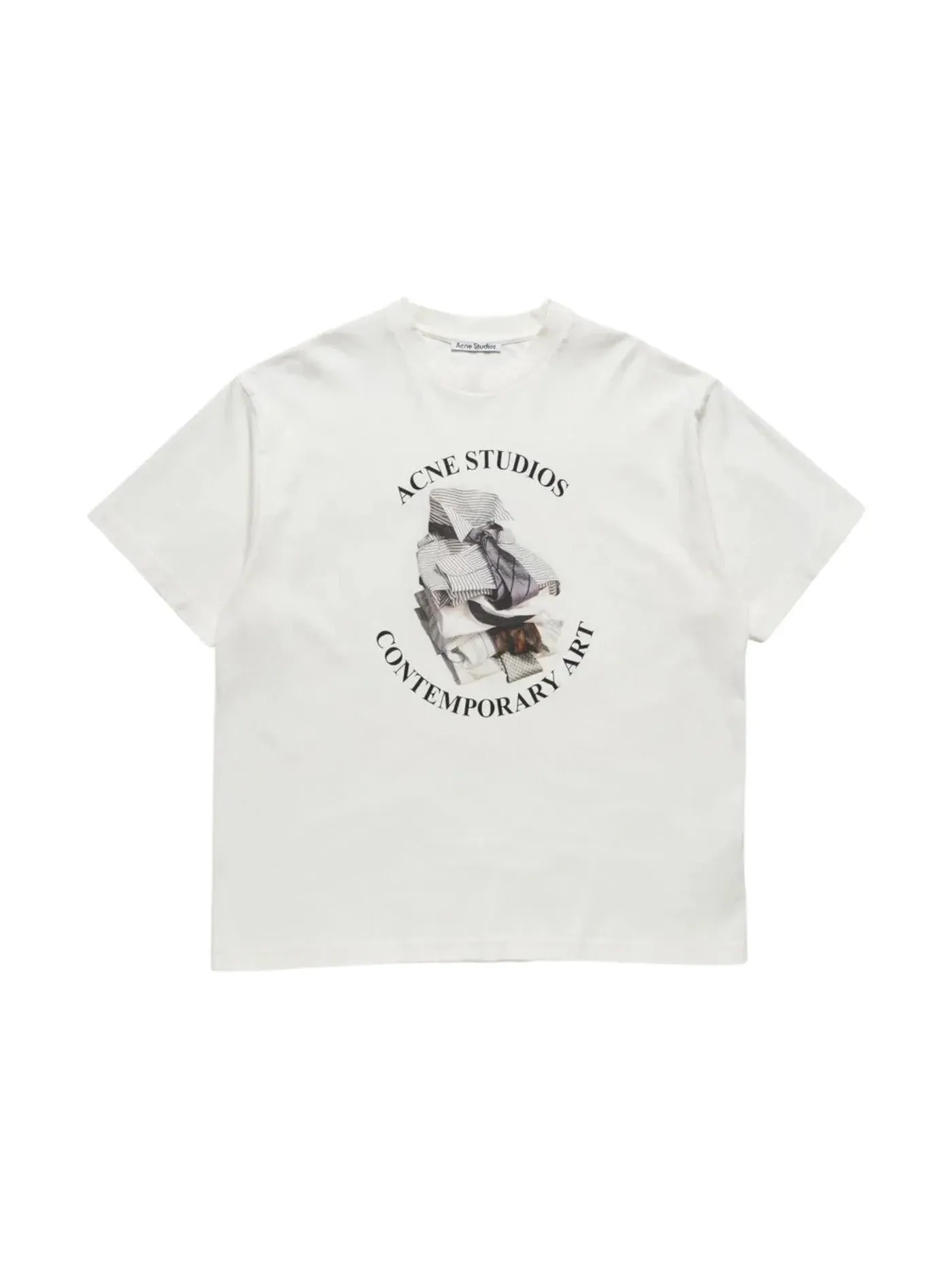 Женская футболка с принтом T-shirt Acne Studios — изображение 1 из 1, белый