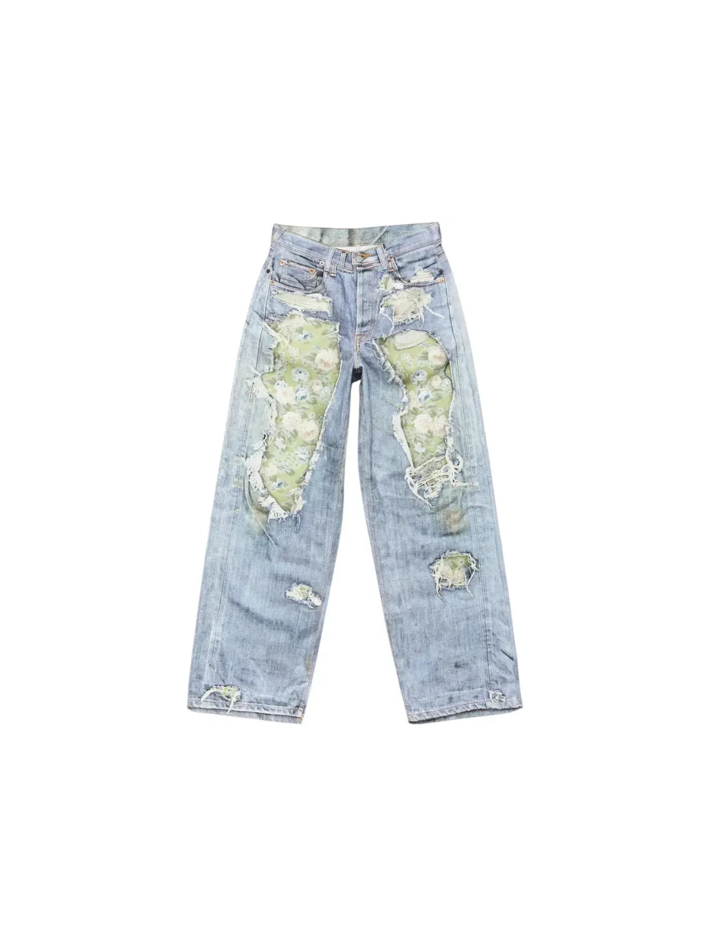 Женские джинсы Trompe Loeil Acne Studios — изображение 1 из 1, синий/зеленый