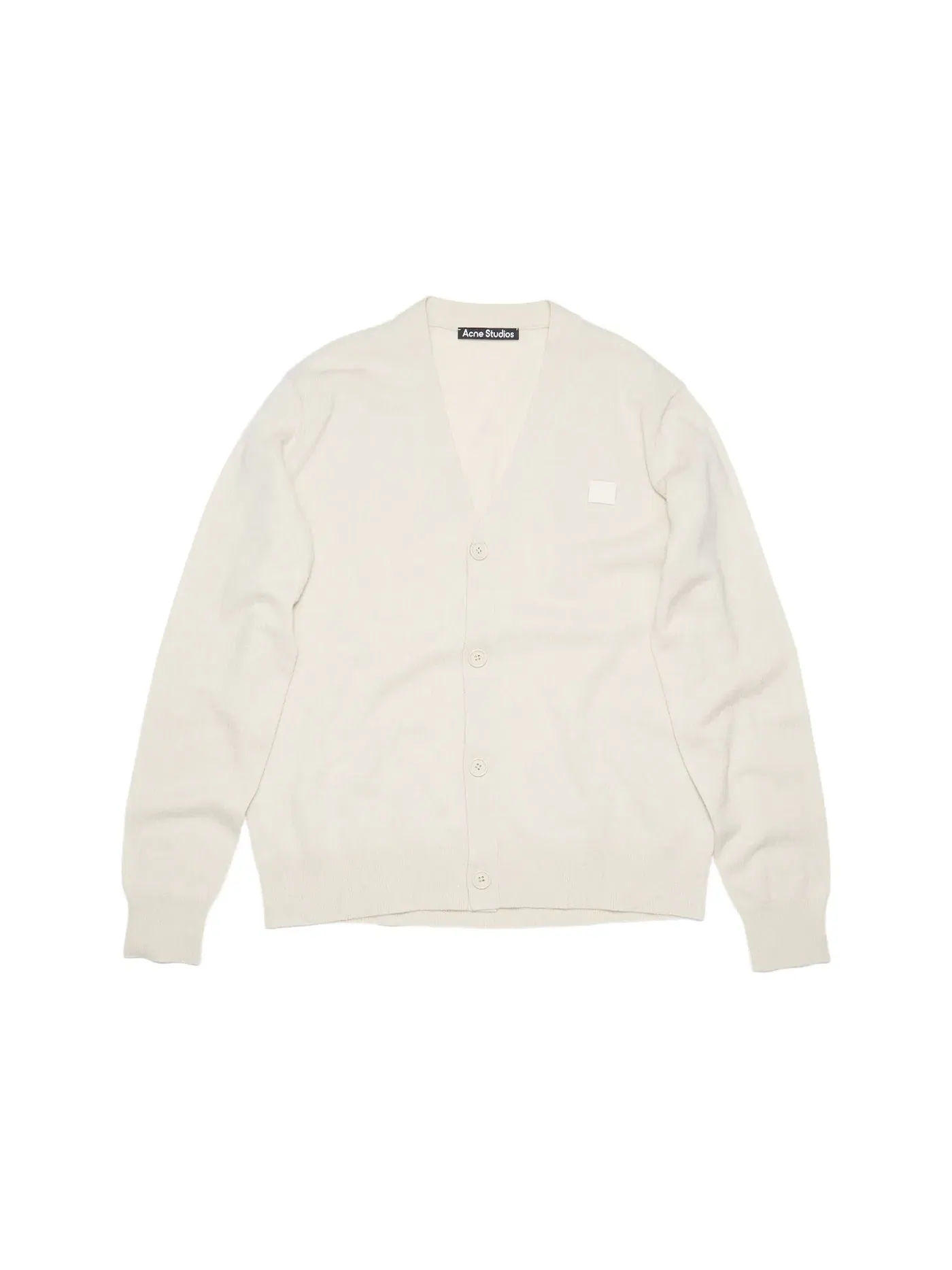 Мужской кардиган с V-образным вырезом с принтом Sweater Acne Studios — изображение 1 из 1, кремовый бежевый