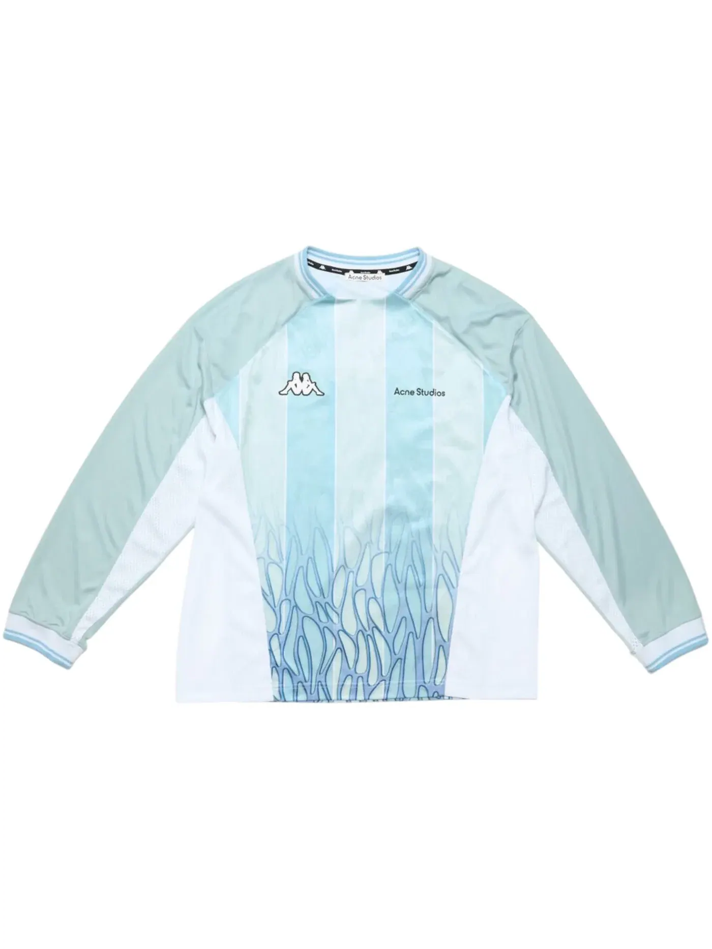 Мужская футболка с длинным рукавом Logo Long Sleeve T-shirt Acne Studios — изображение 1 из 1, серый/светлый синий