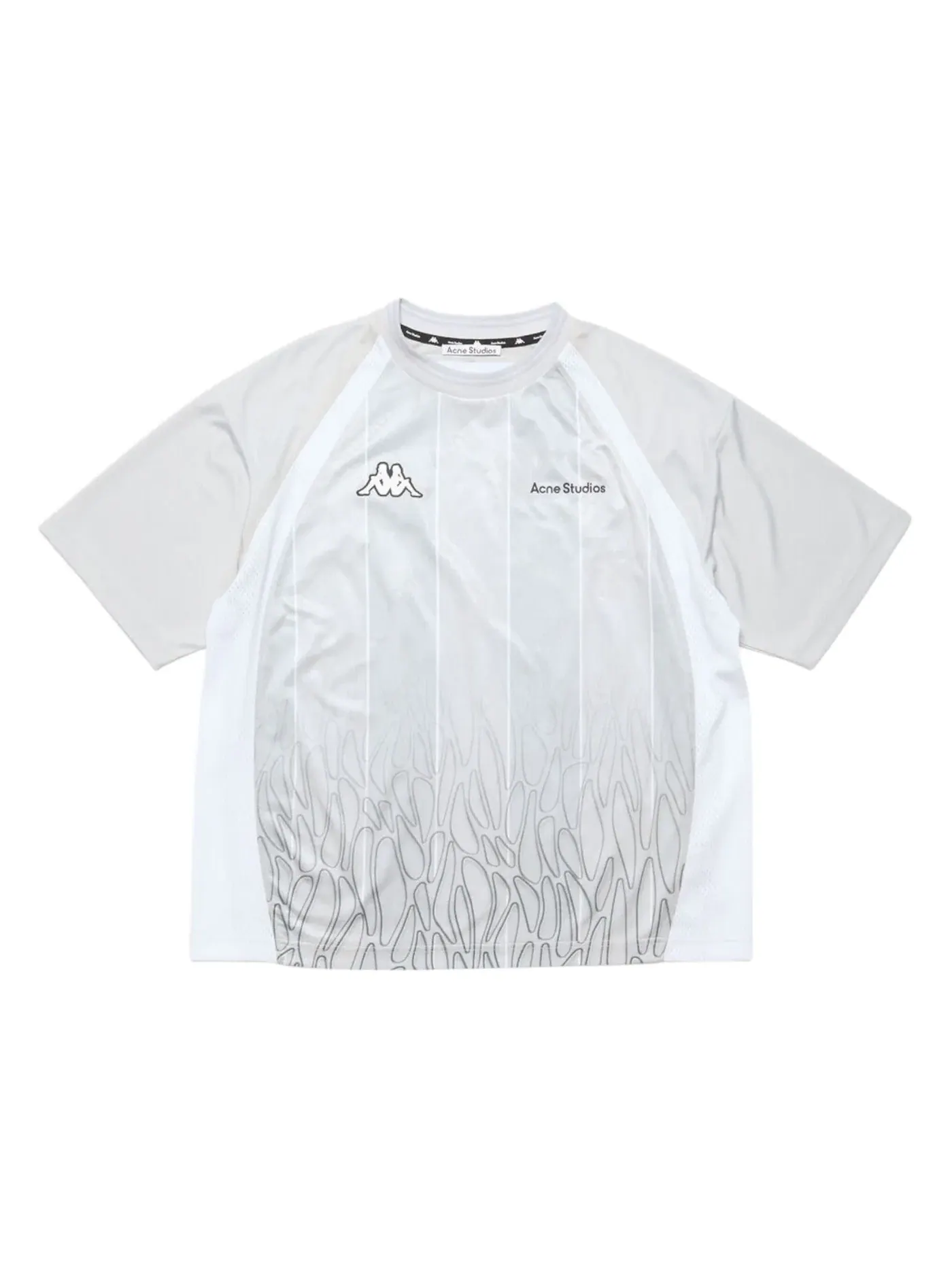 Мужская футболка с принтом Acne Studios x Kappa Logo T-shirt — изображение 1 из 1, серый/темный серый