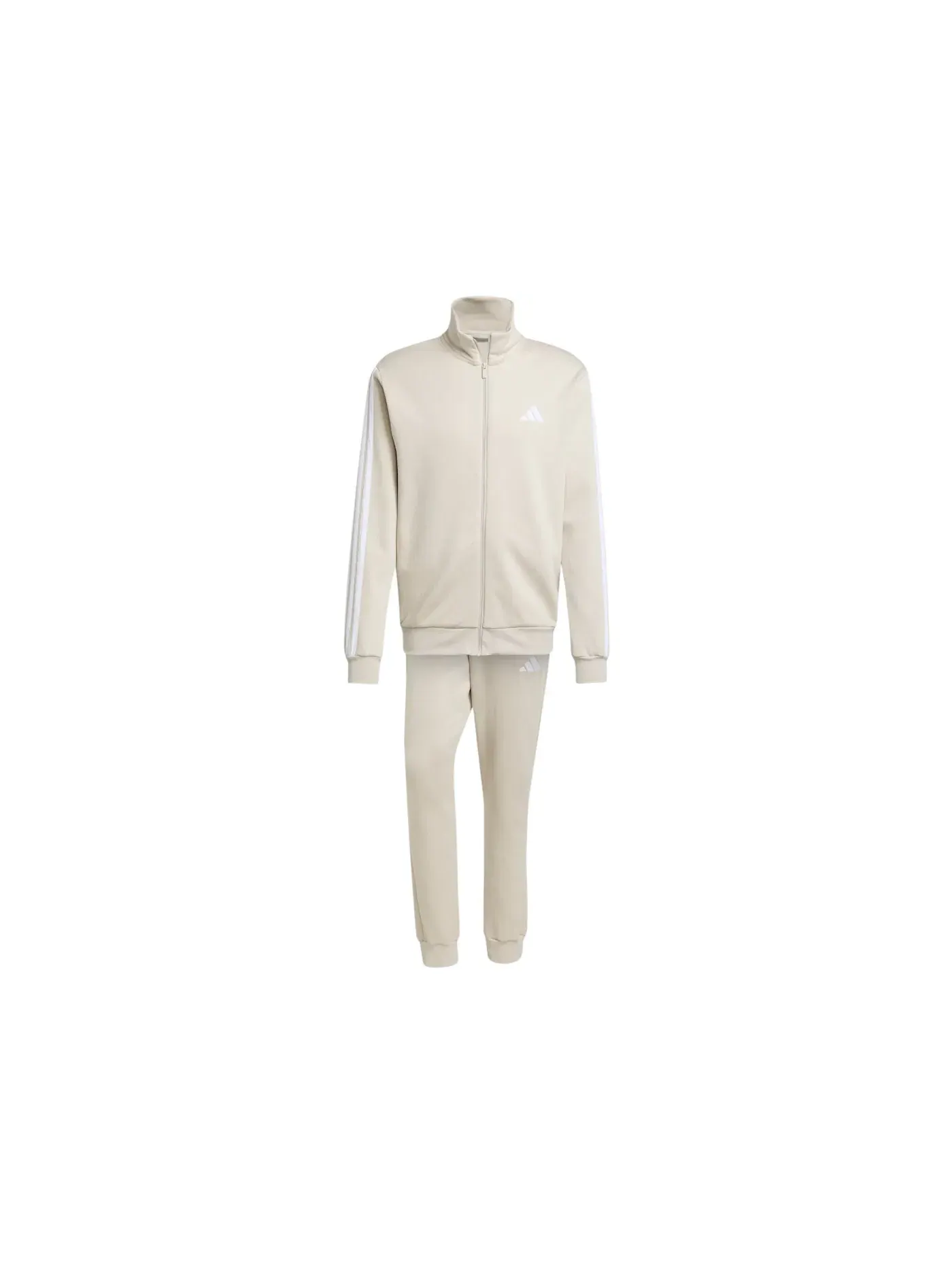 Мужской спортивный костюм с флисом 3-Stripes Tracksuit Adidas — изображение 1 из 1, бежевый