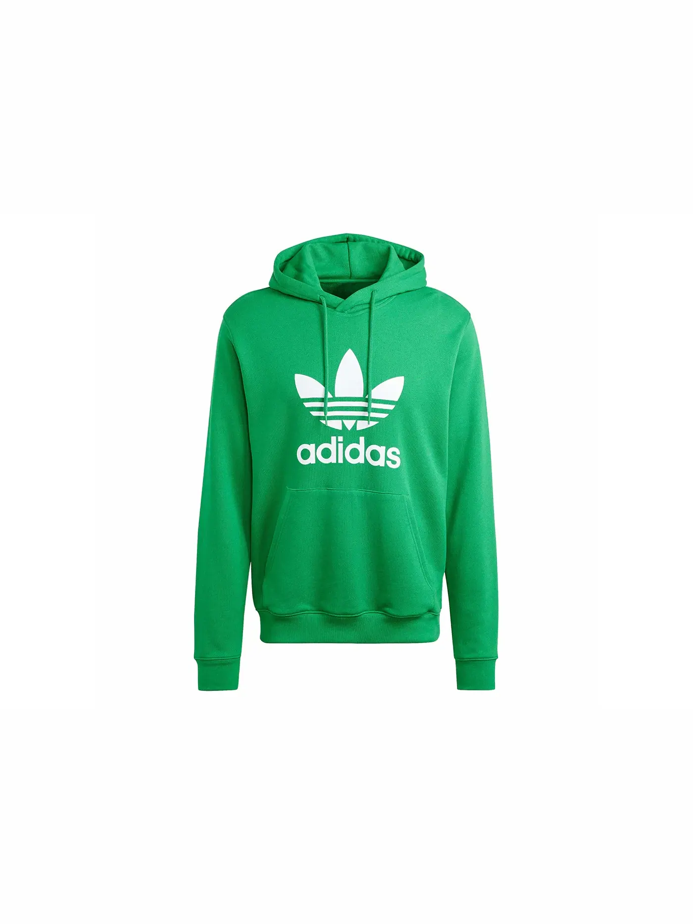 Мужская худи с принтом Adicolor Classics Trefoil Adidas — изображение 1 из 1, зеленый