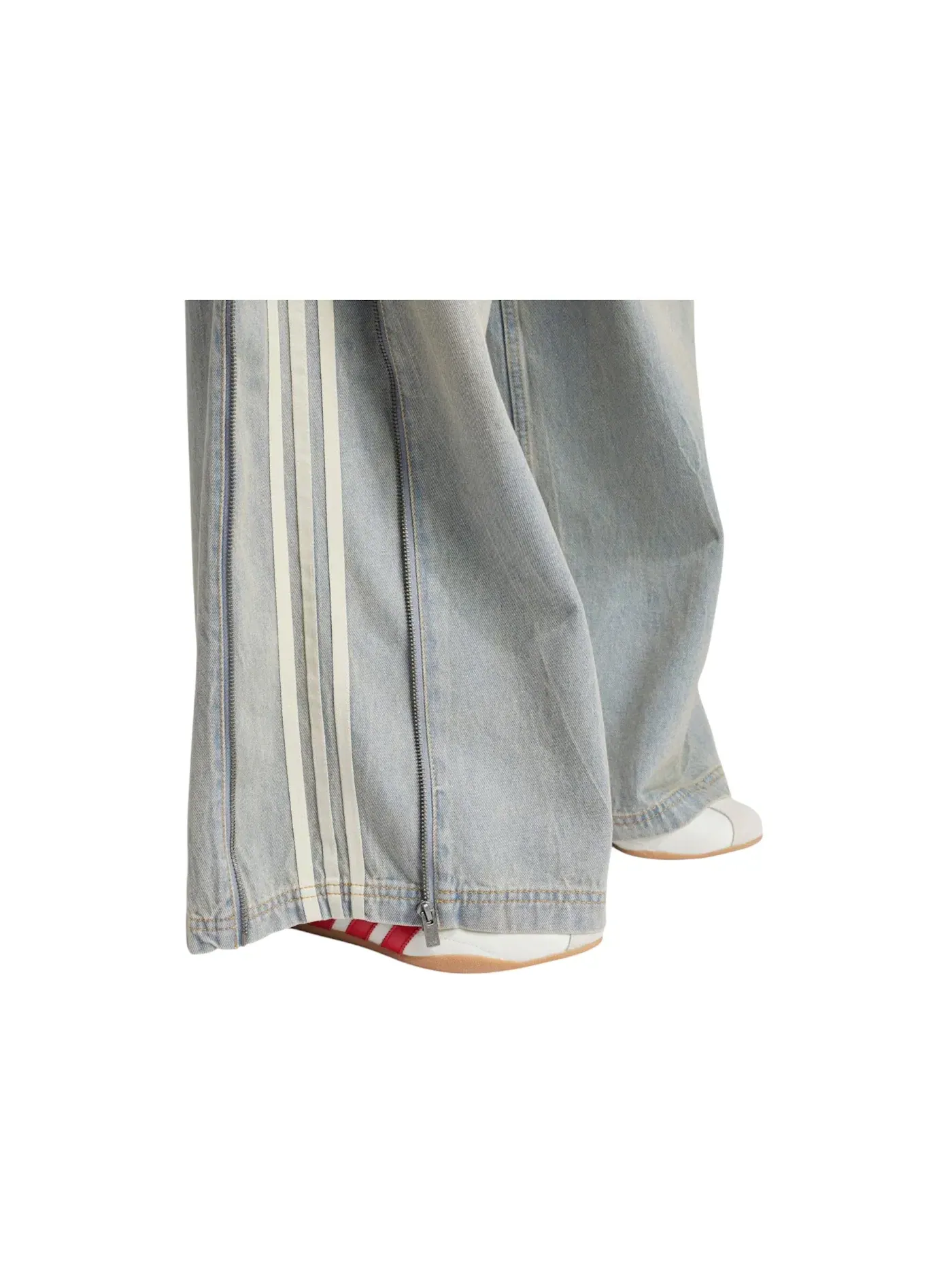 Детские джинсы с застежкой-молнией Adilenium Season 3 Light Denim Adidas — изображение 2 из 2, светлый джинсовый синий