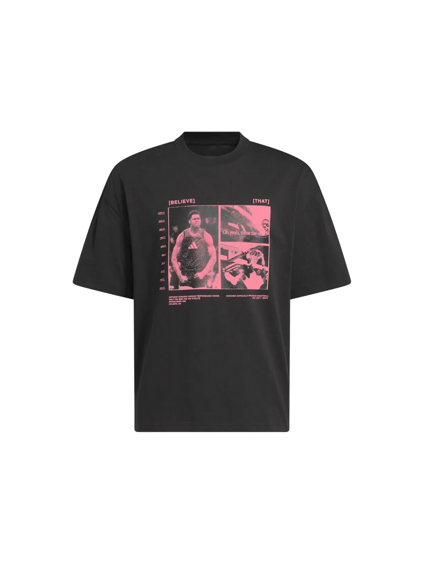 Мужская футболка с коротким рукавом Adidas Tee — изображение 1 из 1, черный красный