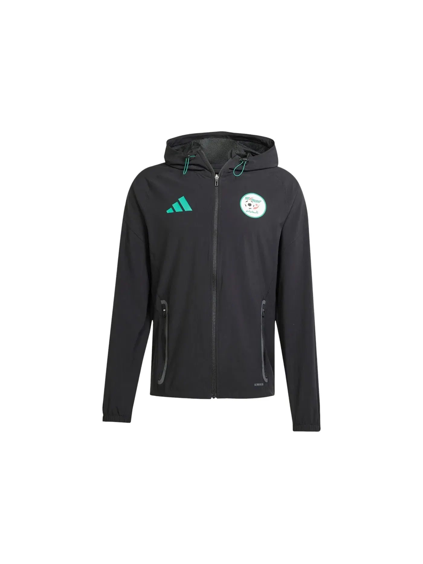Мужская куртка из полиэстера Adidas Algeria Tiro 25 Competition Vis Tech Travel Jacket — изображение 1 из 1, черный