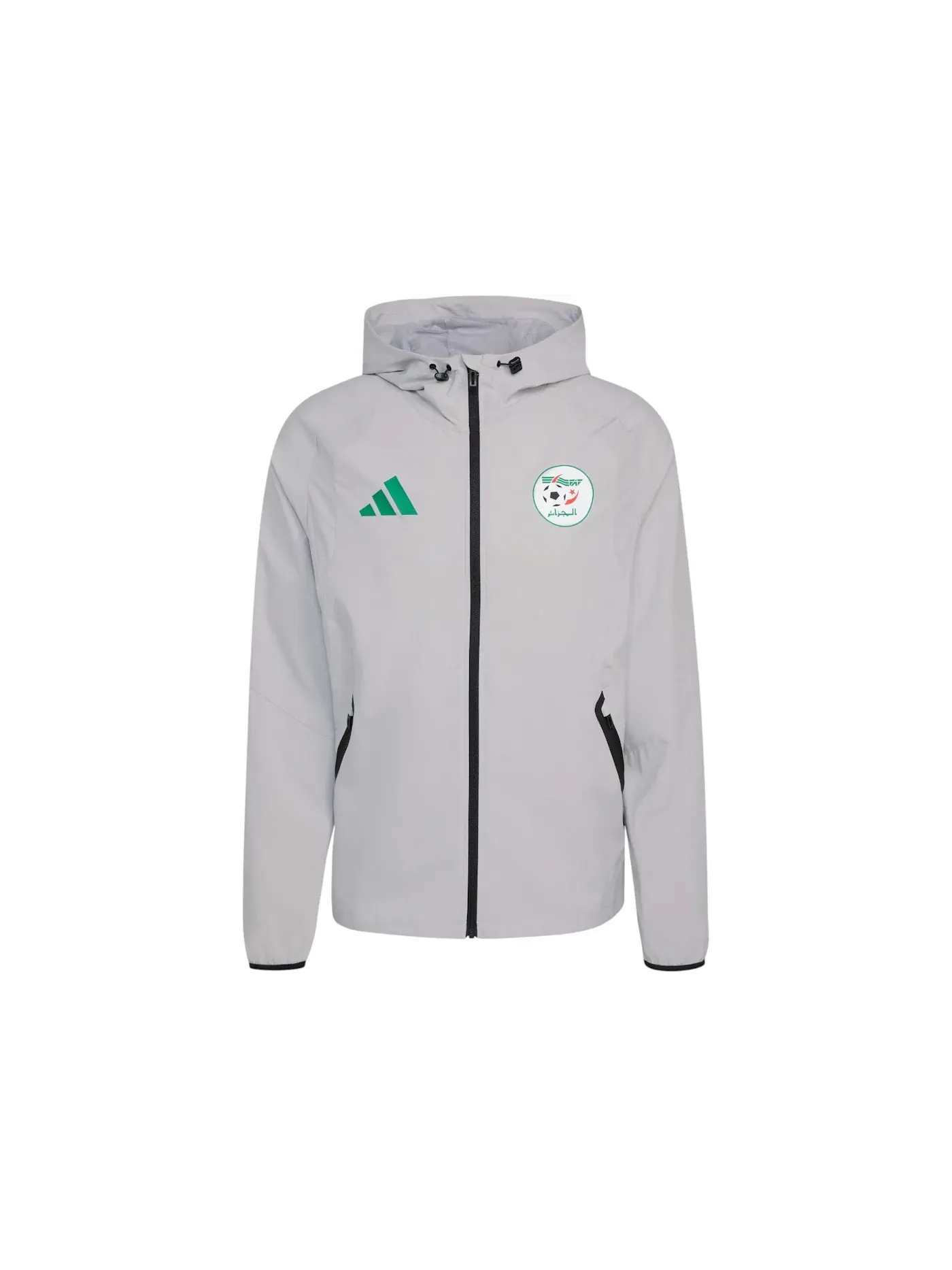 Мужская ветрозащитная куртка Full Zip Tech Windbreaker Adidas — изображение 1 из 1, светлый серый
